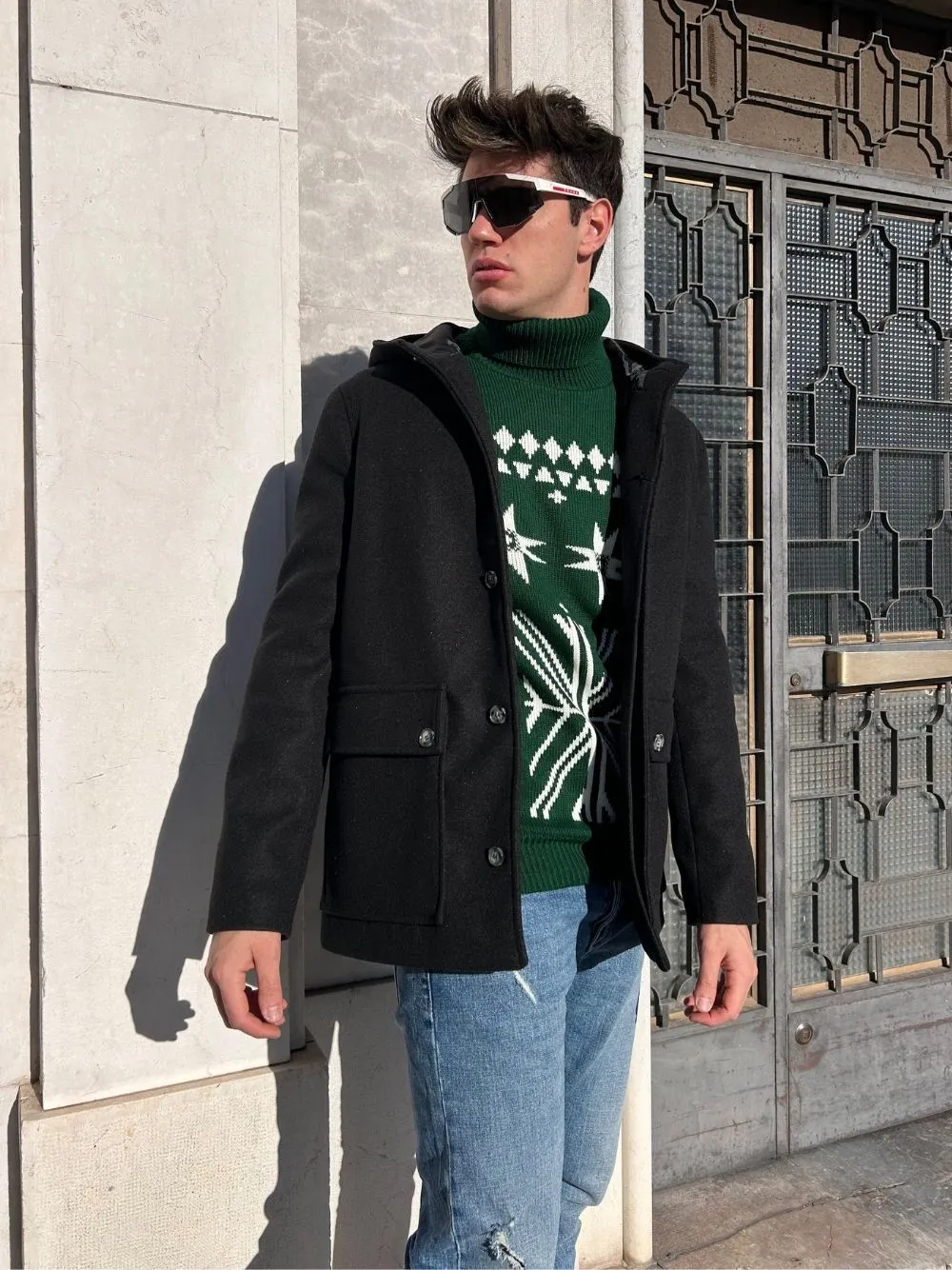 Cappotto cappuccio e tasche