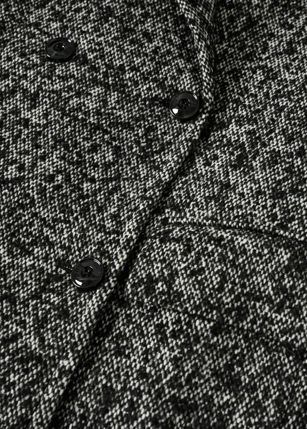 Cappotto incrociato melangiato