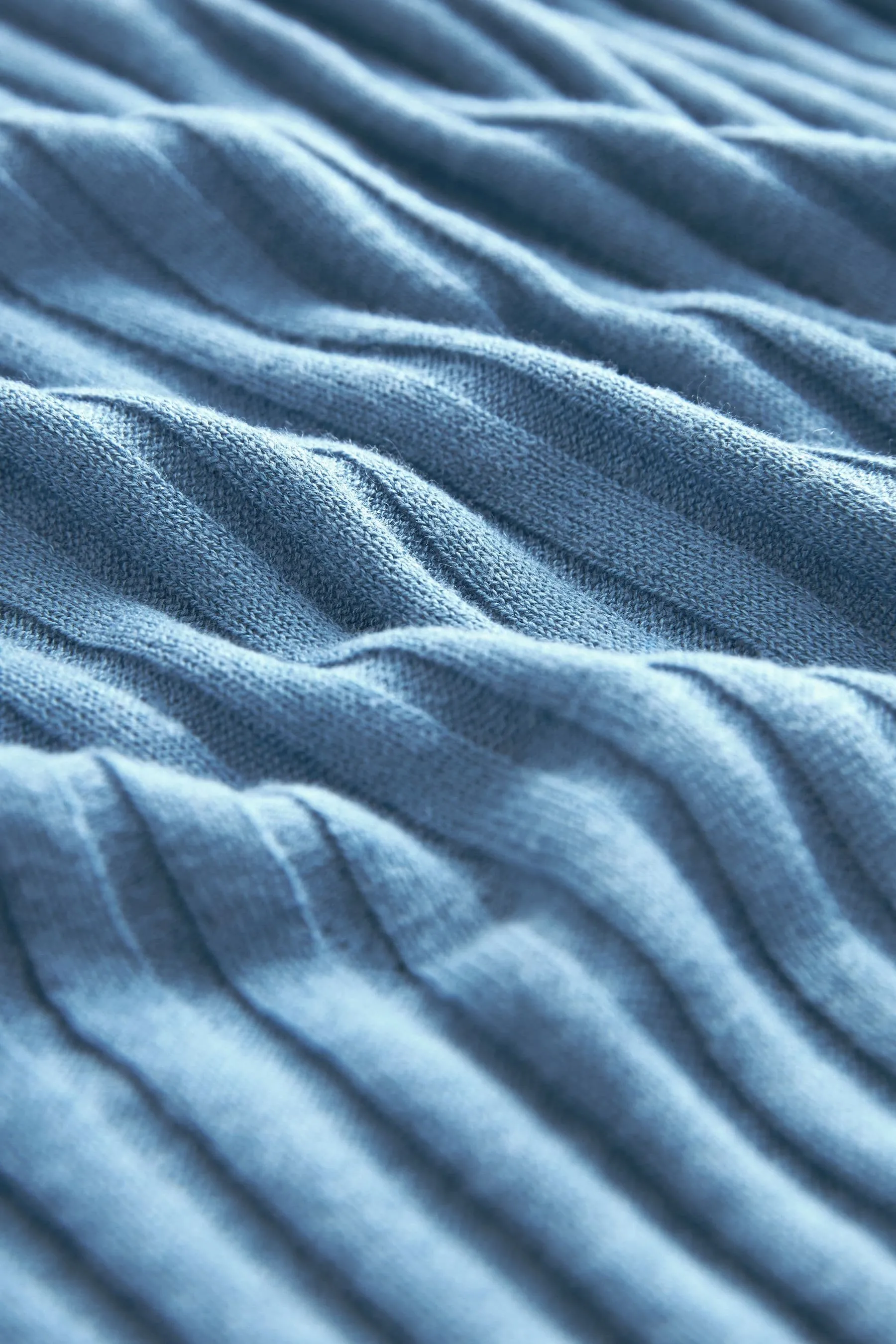 Cardigan lungo in lino a coste