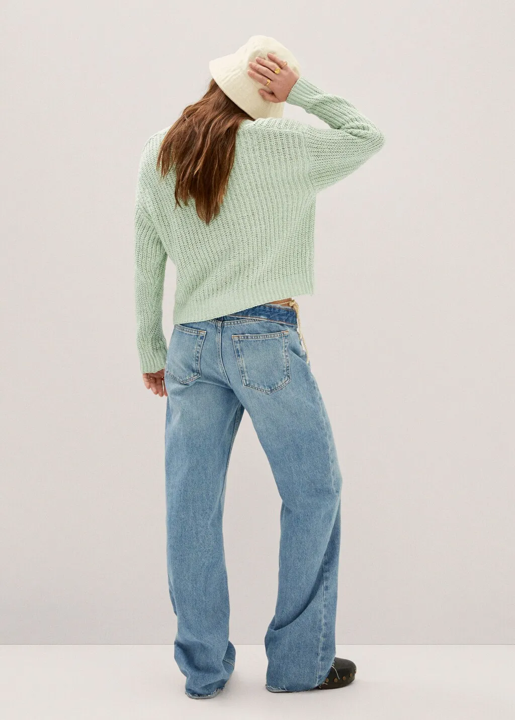 Cardigan maglia collo a V