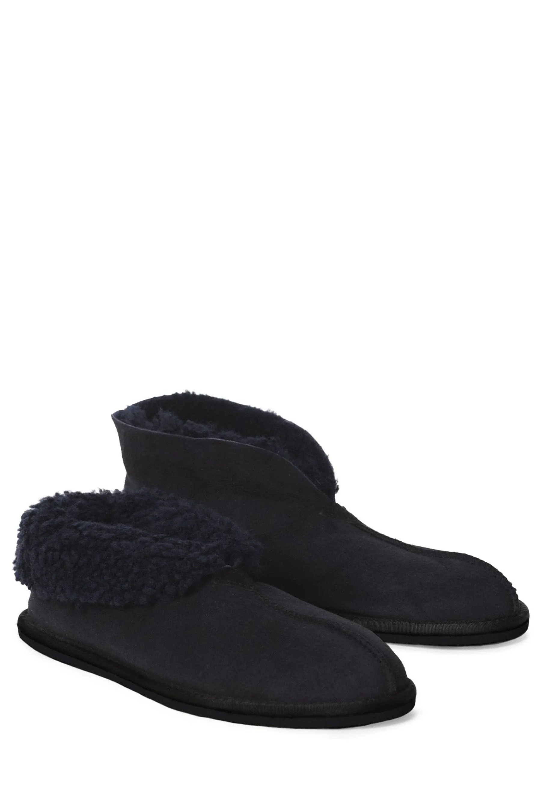 Celtic & Co - Blu - Pantofole a stivaletto in montone
