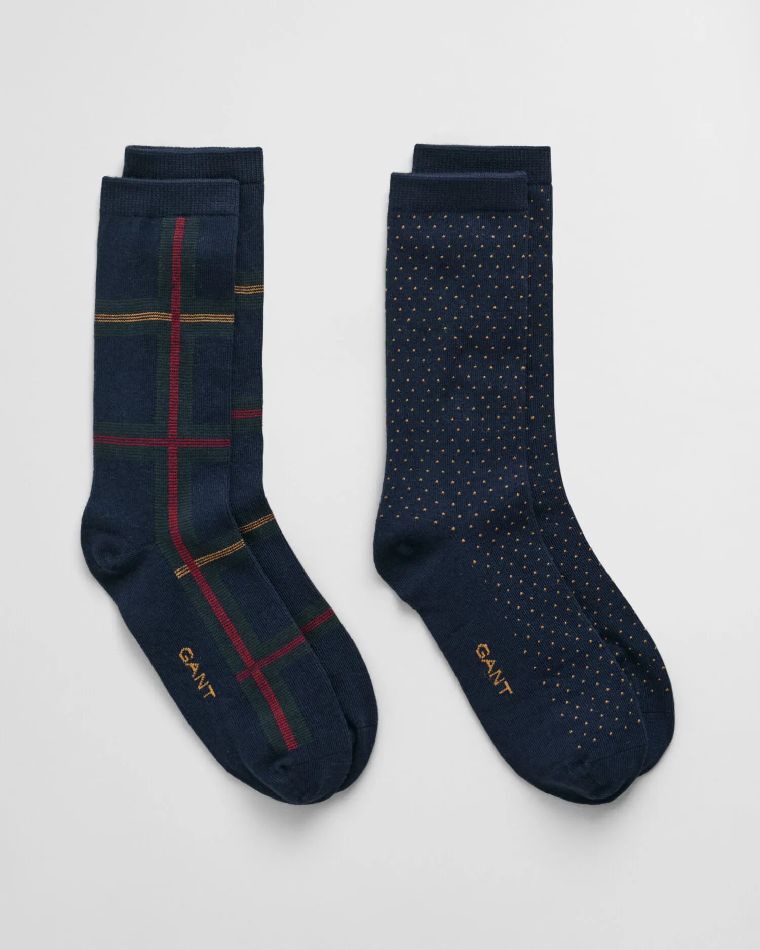 Confezione regalo da 2 paia di calzini a quadri e a pois    