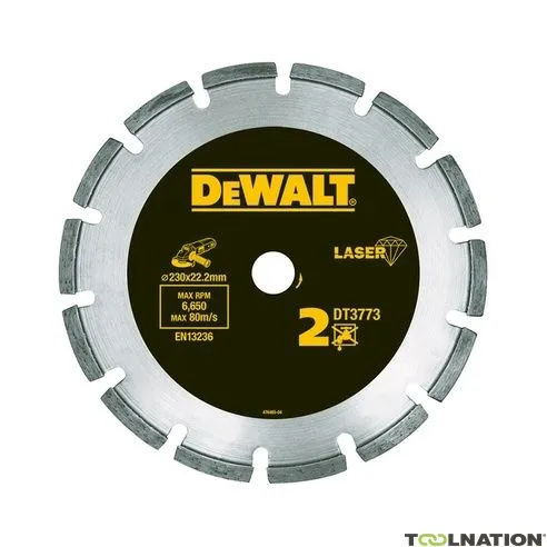 DeWalt Accessori DT3742-XJ Lama diamantata 180 x 22,2 mm a secco per materiali da costruzione/calcestruzzo