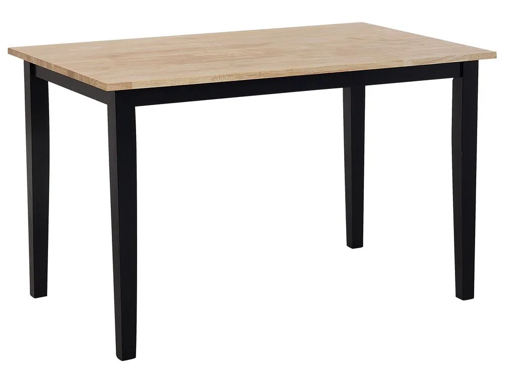 Dining Set HOUSTON Wood Brown/ Black 4 Seater