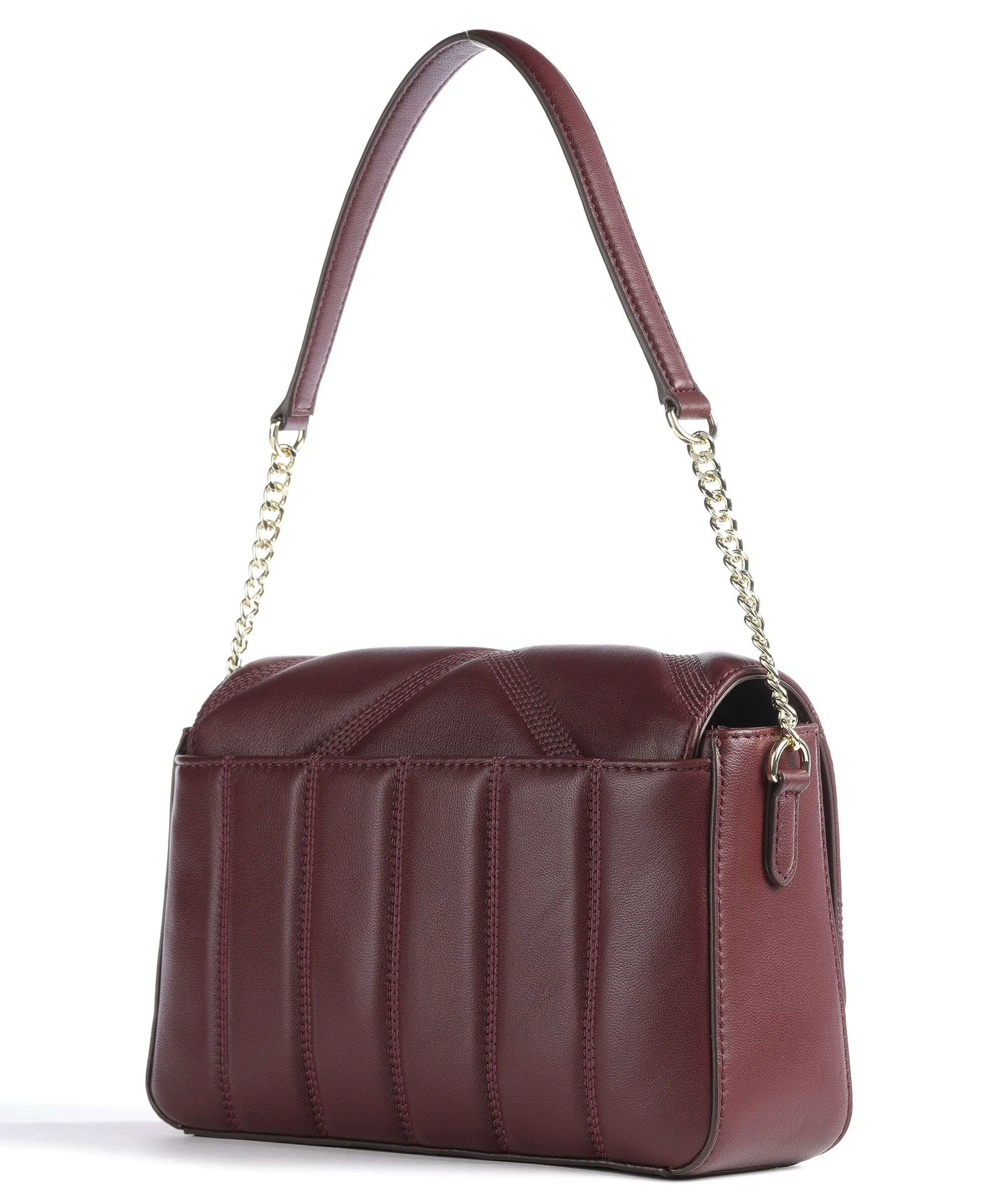  DKNY Becca Borsa a spalla cuoio di agnello rosso scuro  