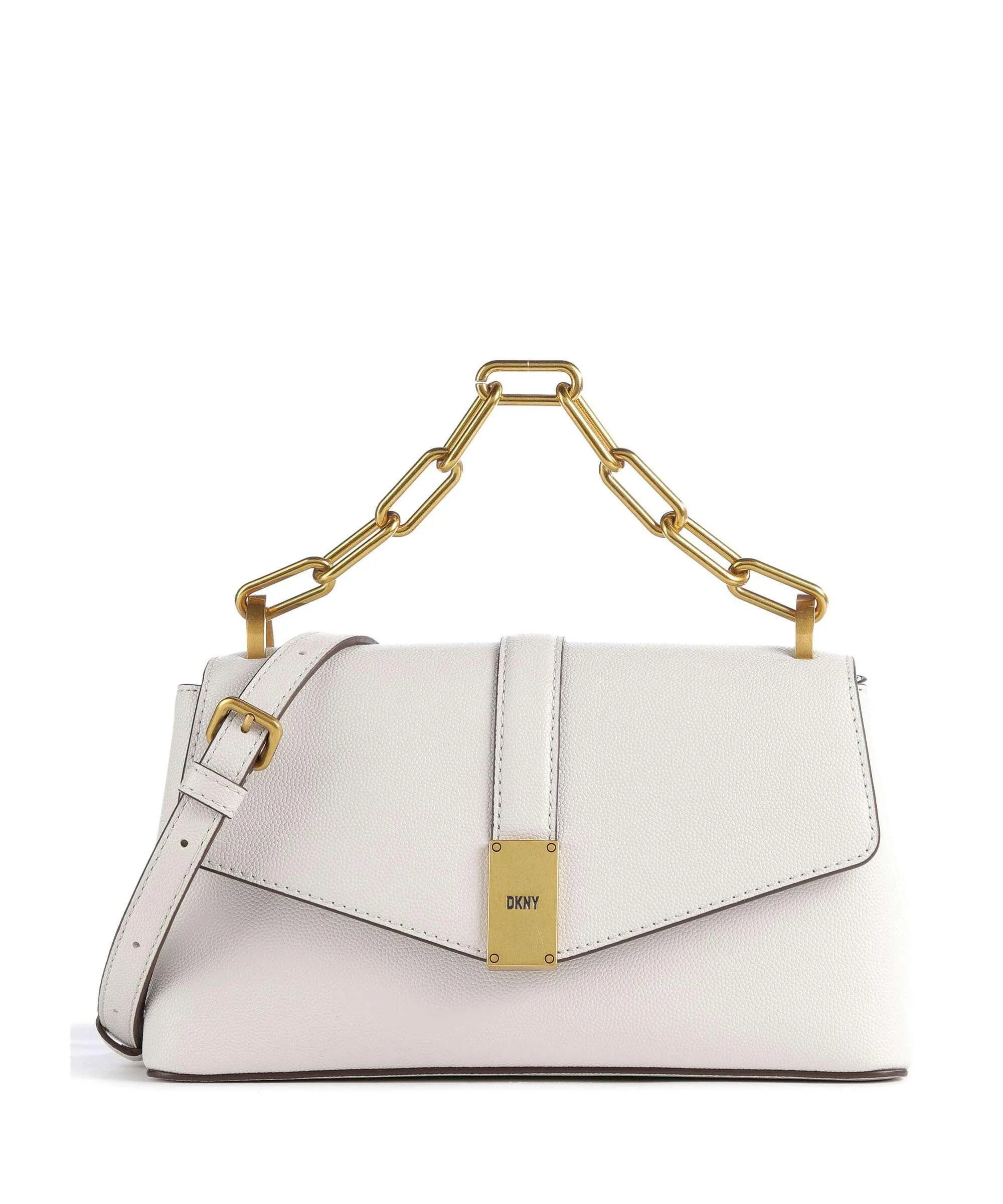  DKNY Conner Borsa a mano pelle di vacchetta grana avorio  