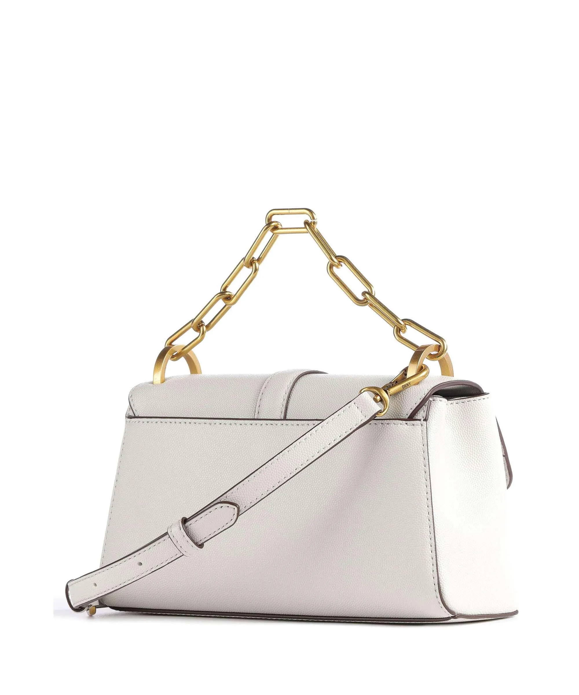  DKNY Conner Borsa a mano pelle di vacchetta grana avorio  