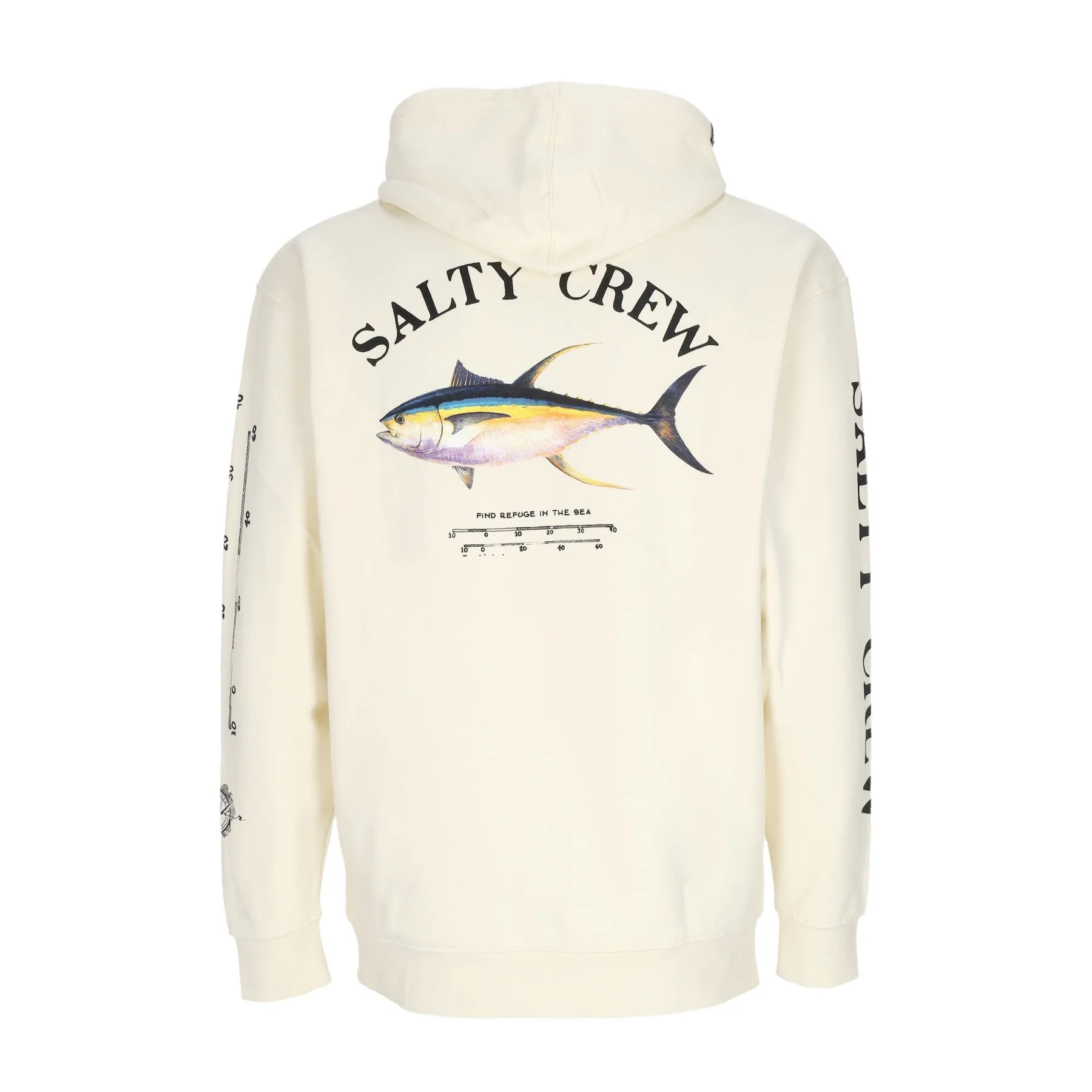 Felpa Cappuccio Uomo Ahi Mount Fleece Bone