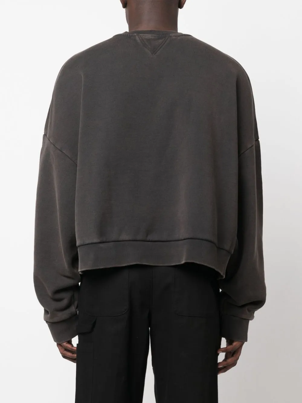 Felpa con maniche a spalla bassa in nero - ENTIRE STUDIOS - unisex