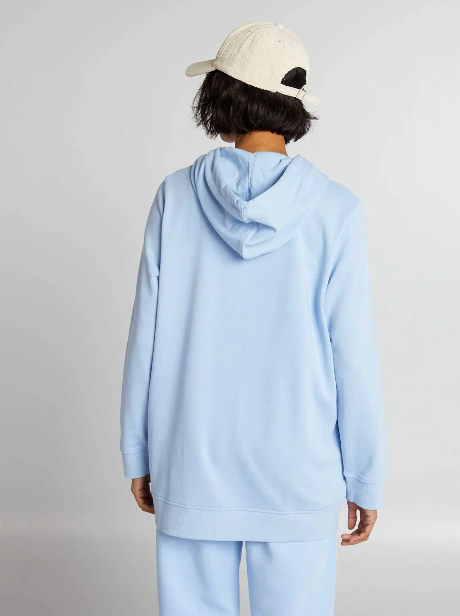 Felpa con zip e cappuccio - BLU