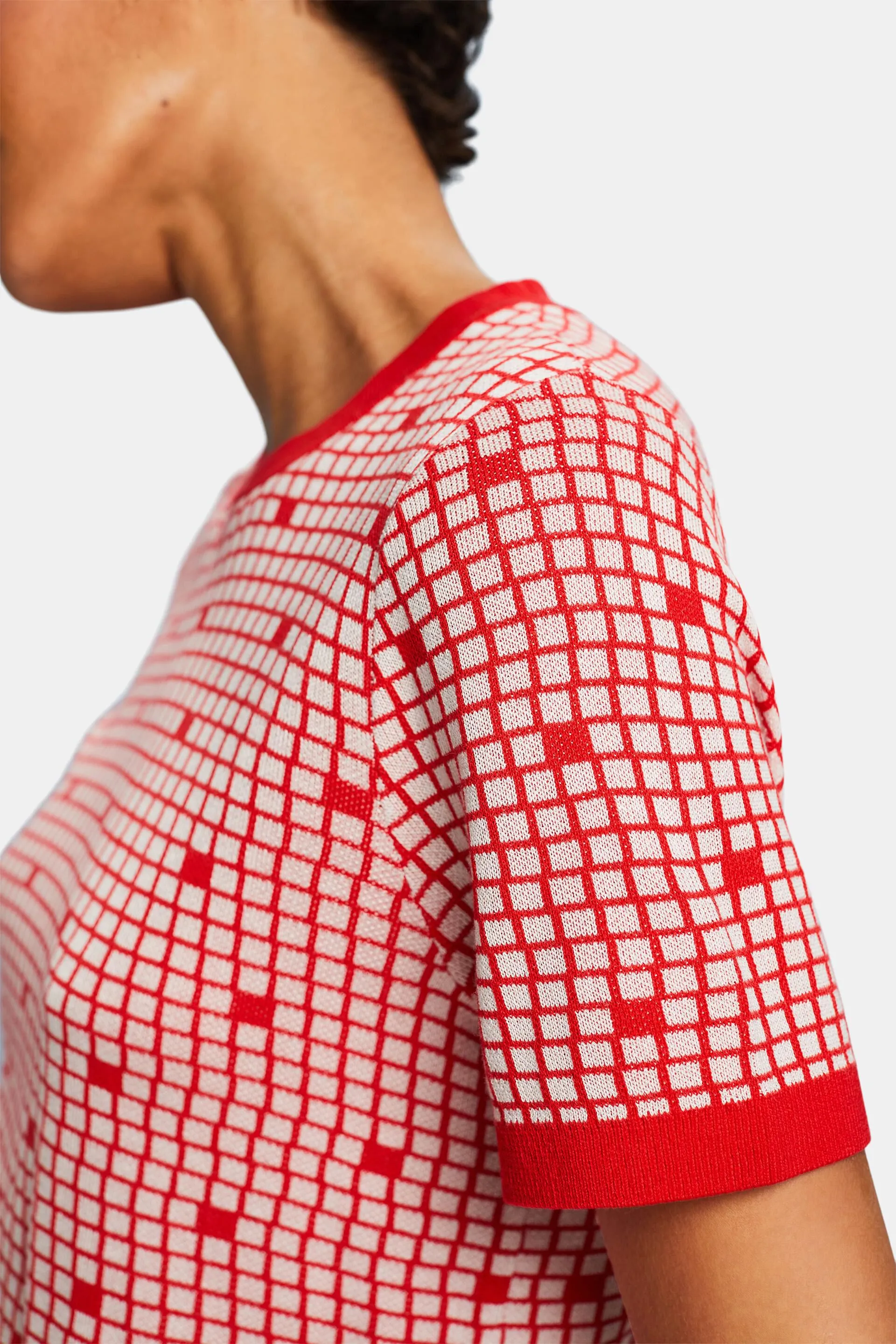 Felpa jacquard con girocollo