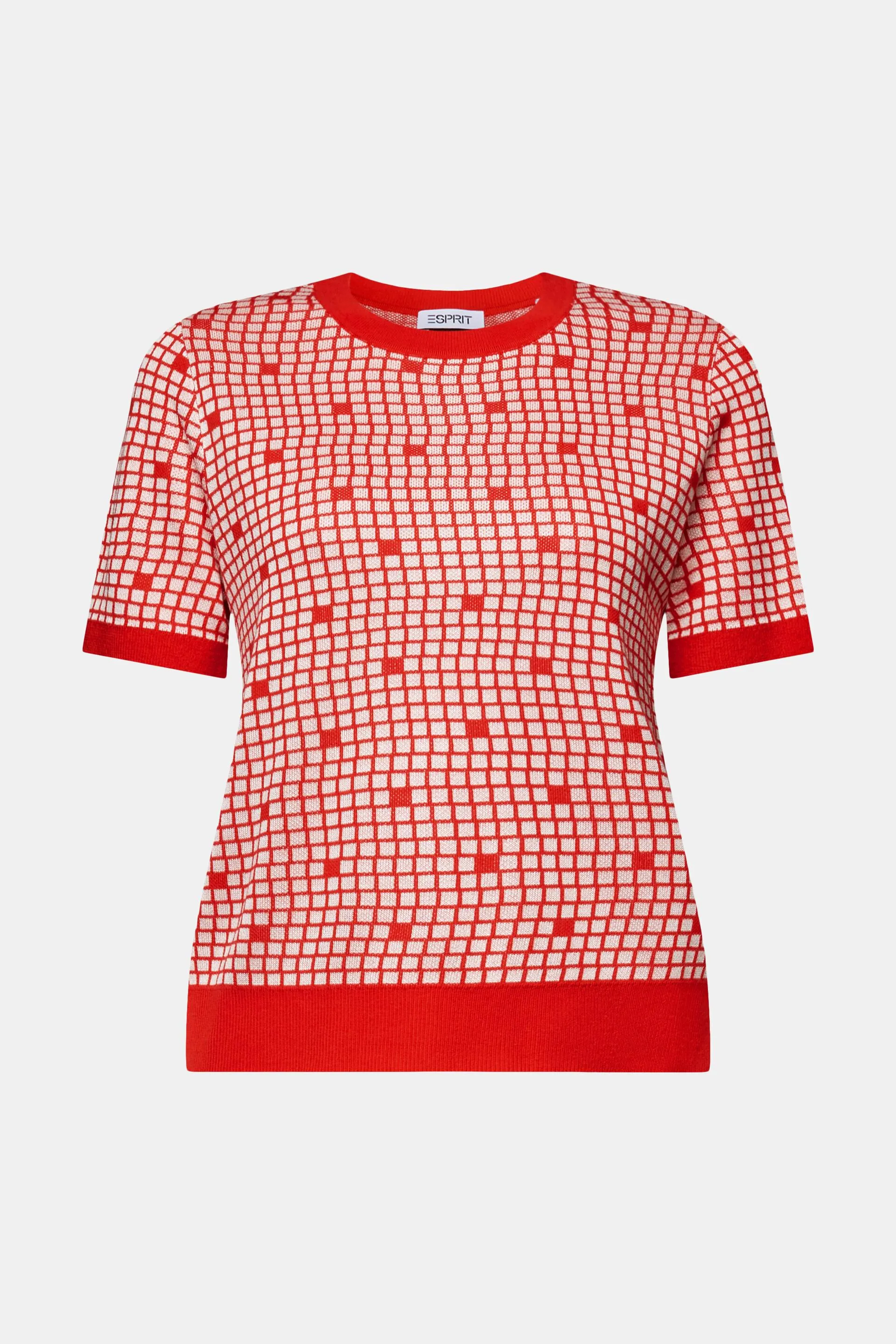 Felpa jacquard con girocollo