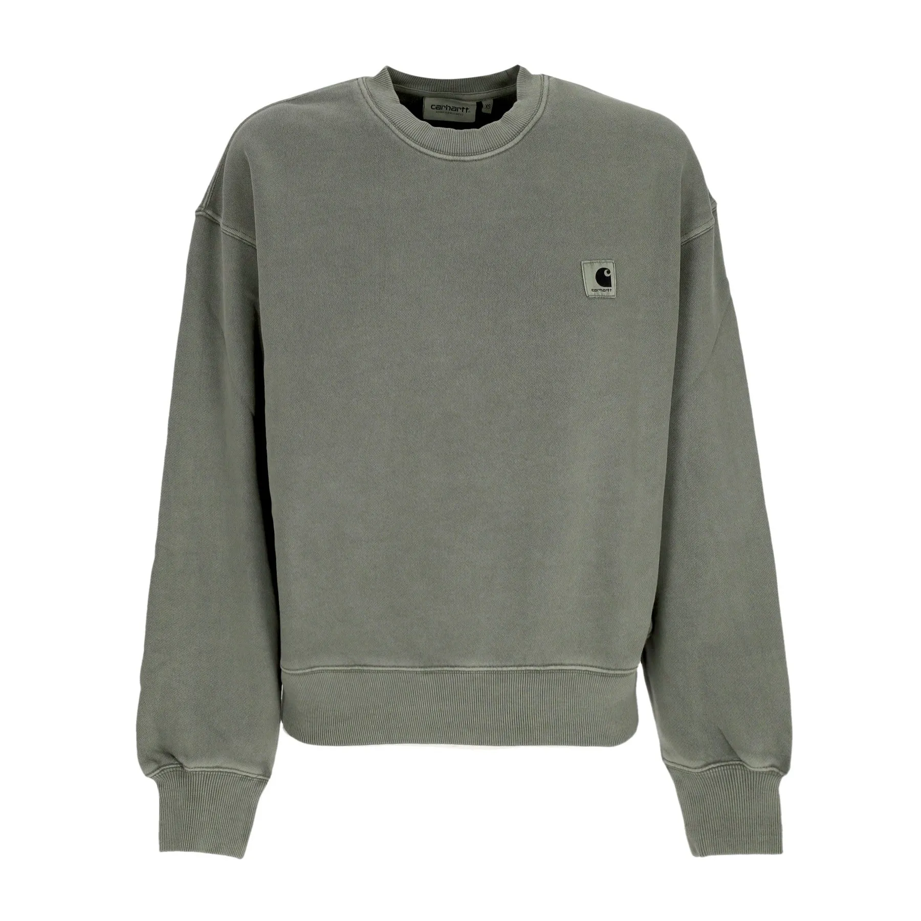 Felpa Leggera Girocollo Donna W Nelson Sweat Smoke Green Garment Dyed