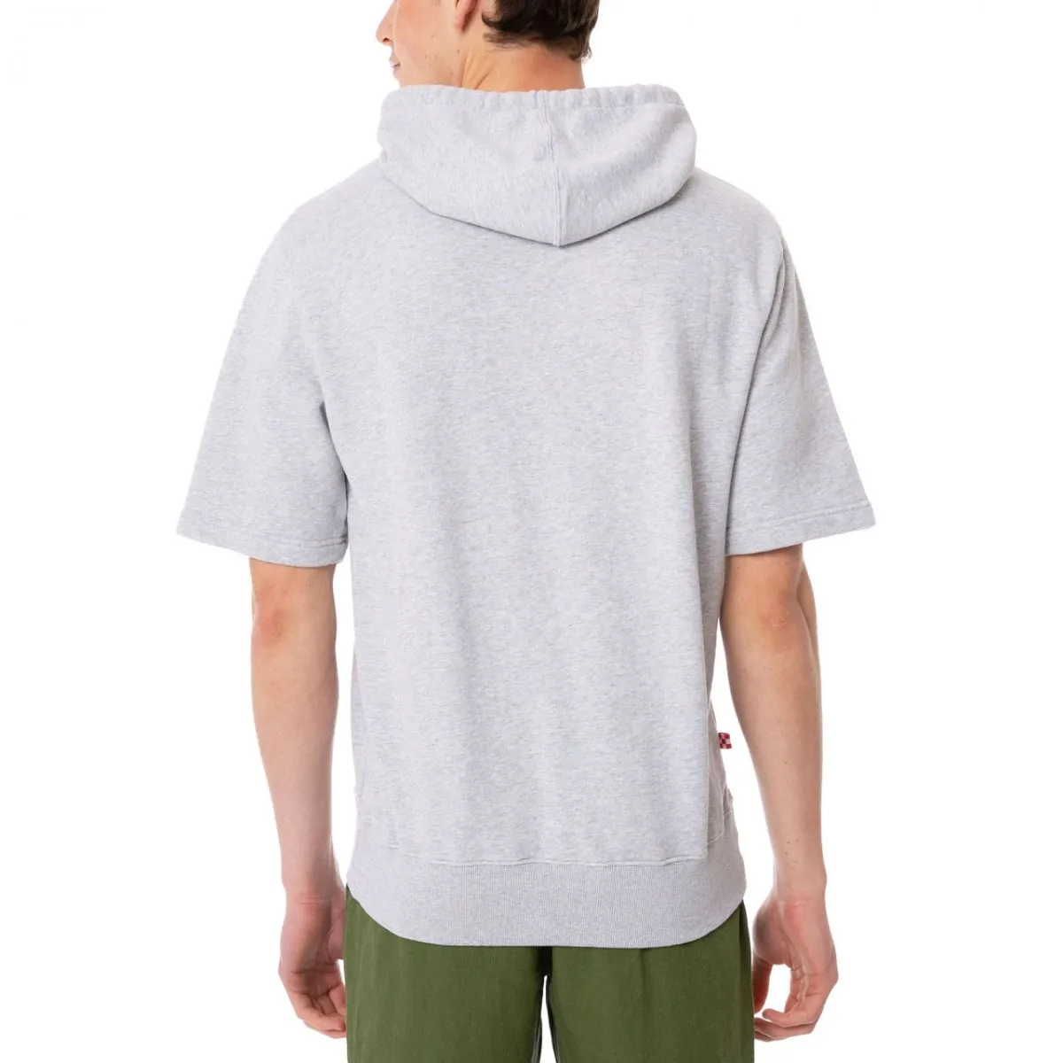 Felpa Mike Smanicata Con Cappuccio, Grigio