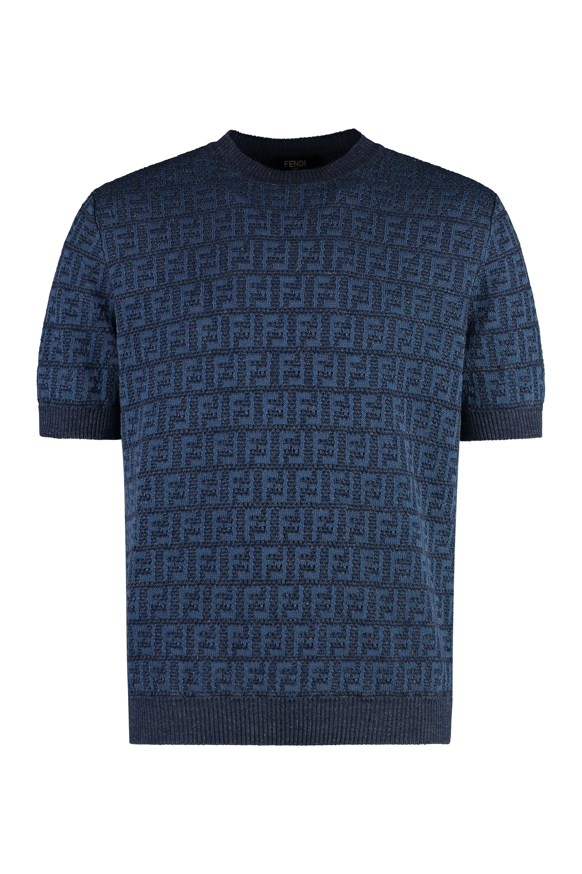 Fendi T-shirt in maglia jacquard