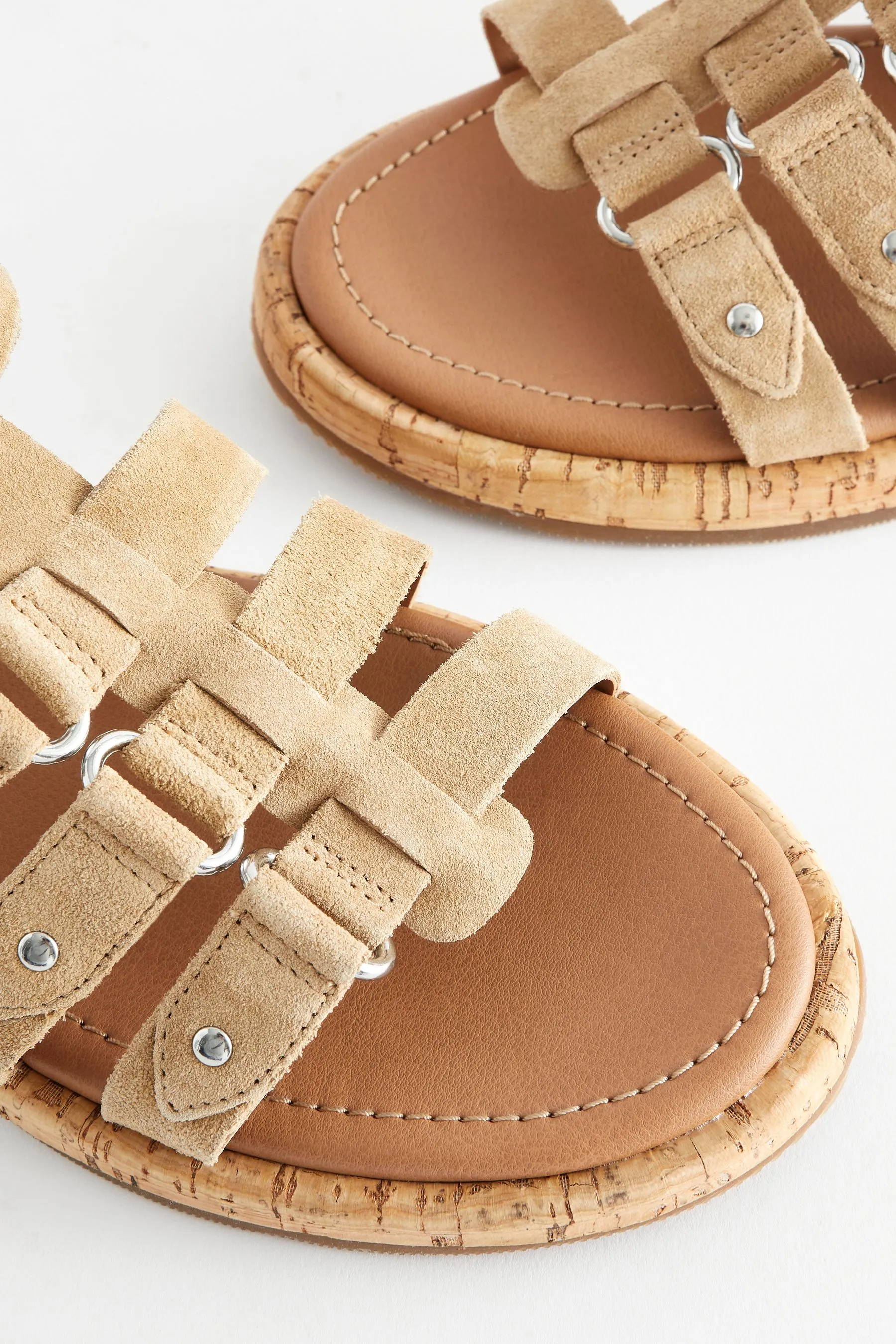 Forever Comfort® - Sandali stile gladiatore in pelle