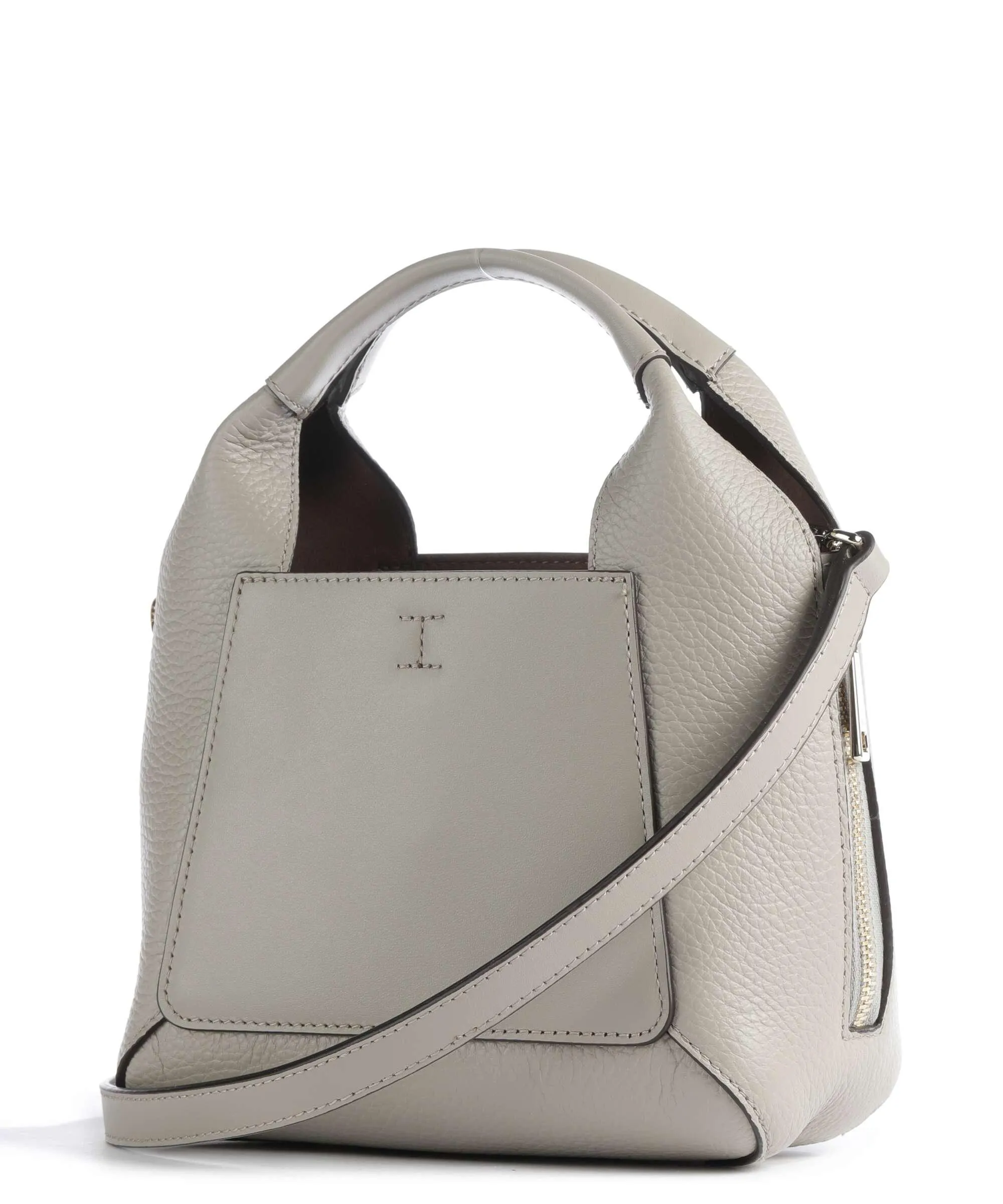  Furla Gilda Mini Borsa a tracolla pelle granulata grigio chiaro  