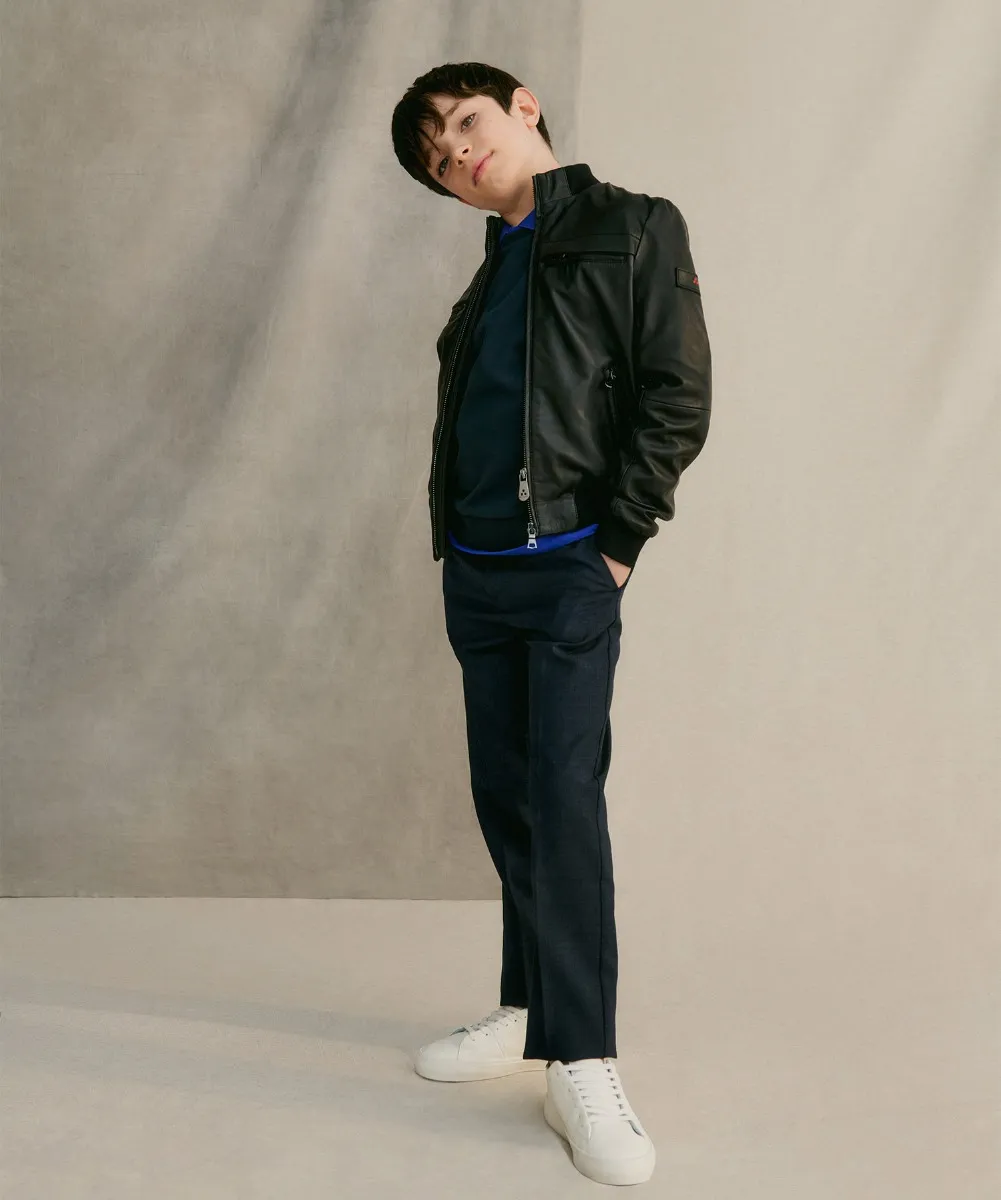 Giacca bomber in pelle