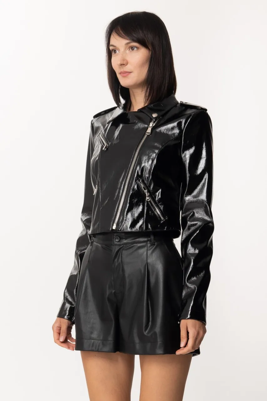 Giacca in similpelle Nero