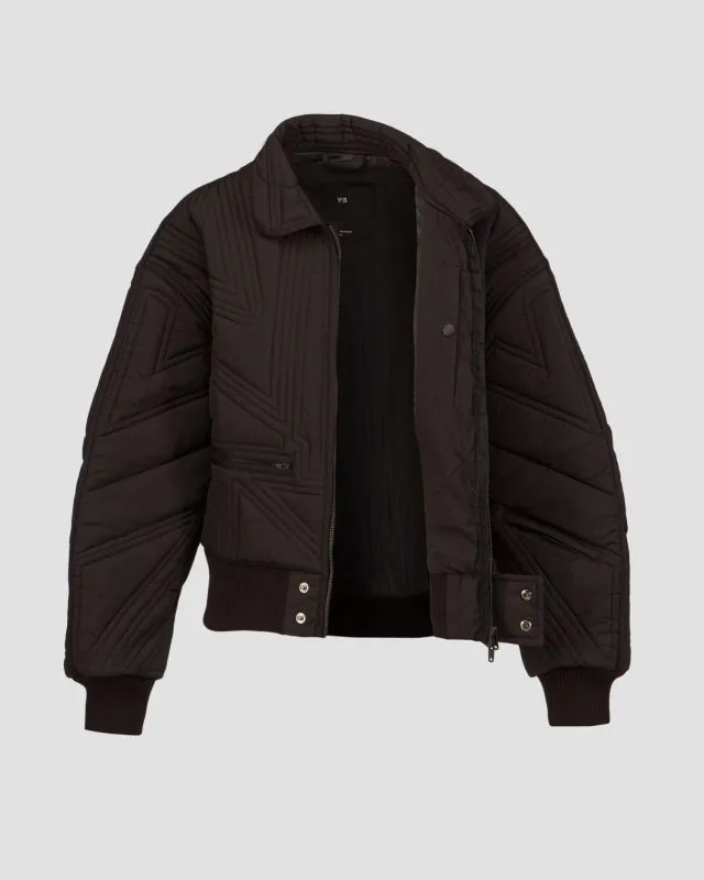 Giacca nera trapuntata da donna Y-3 Qltd Jkt
