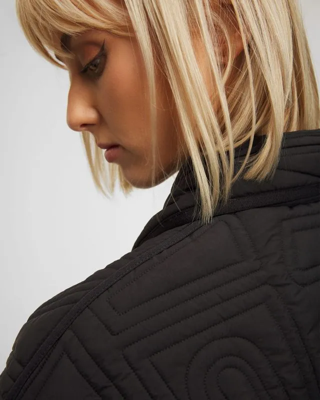 Giacca nera trapuntata da donna Y-3 Qltd Jkt