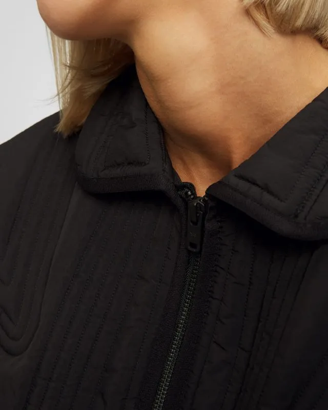 Giacca nera trapuntata da donna Y-3 Qltd Jkt