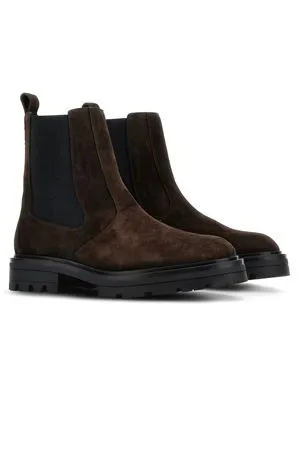 HOGAN Calzature,Sneakers Chelsea Ankle Boots marrone 