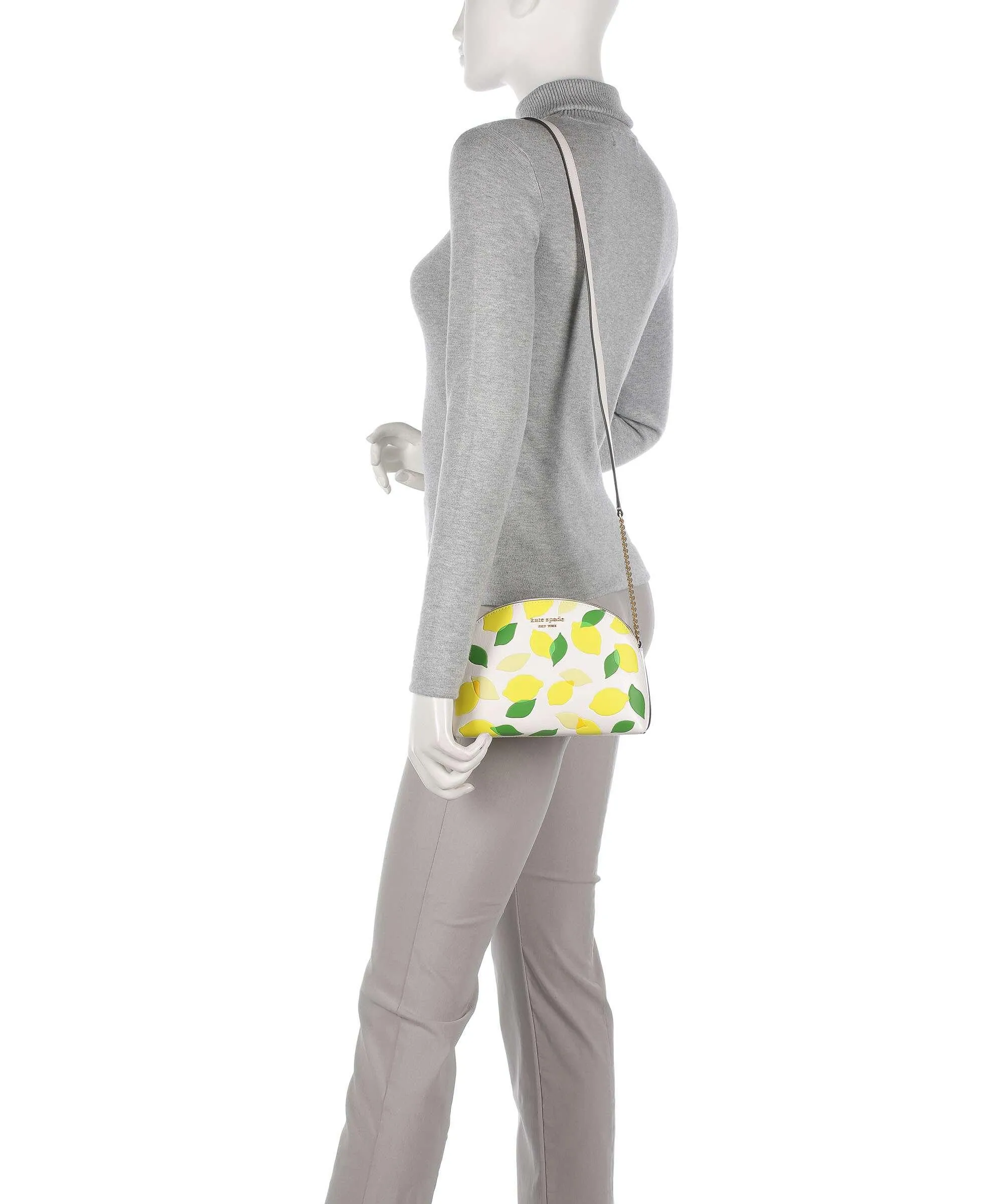  Kate Spade New York Morgan Lemon Toss Borsa a tracolla saffiano leather bianco  