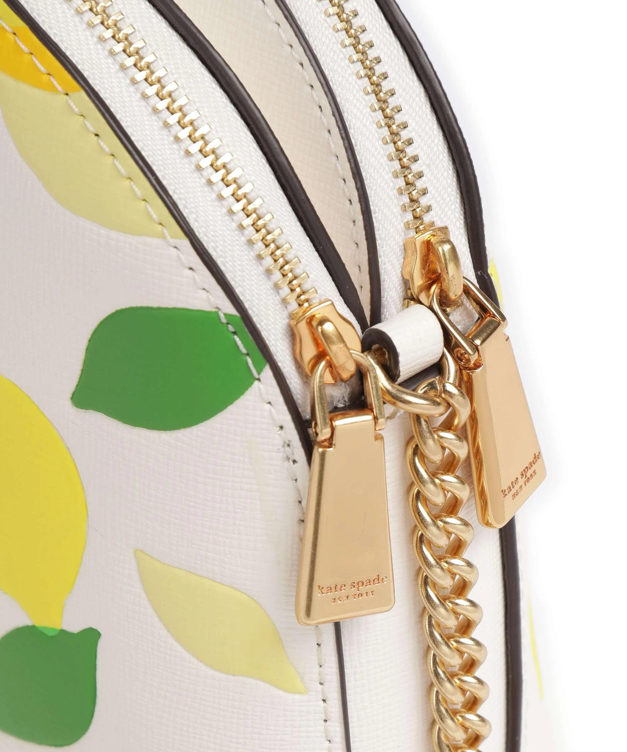  Kate Spade New York Morgan Lemon Toss Borsa a tracolla saffiano leather bianco  