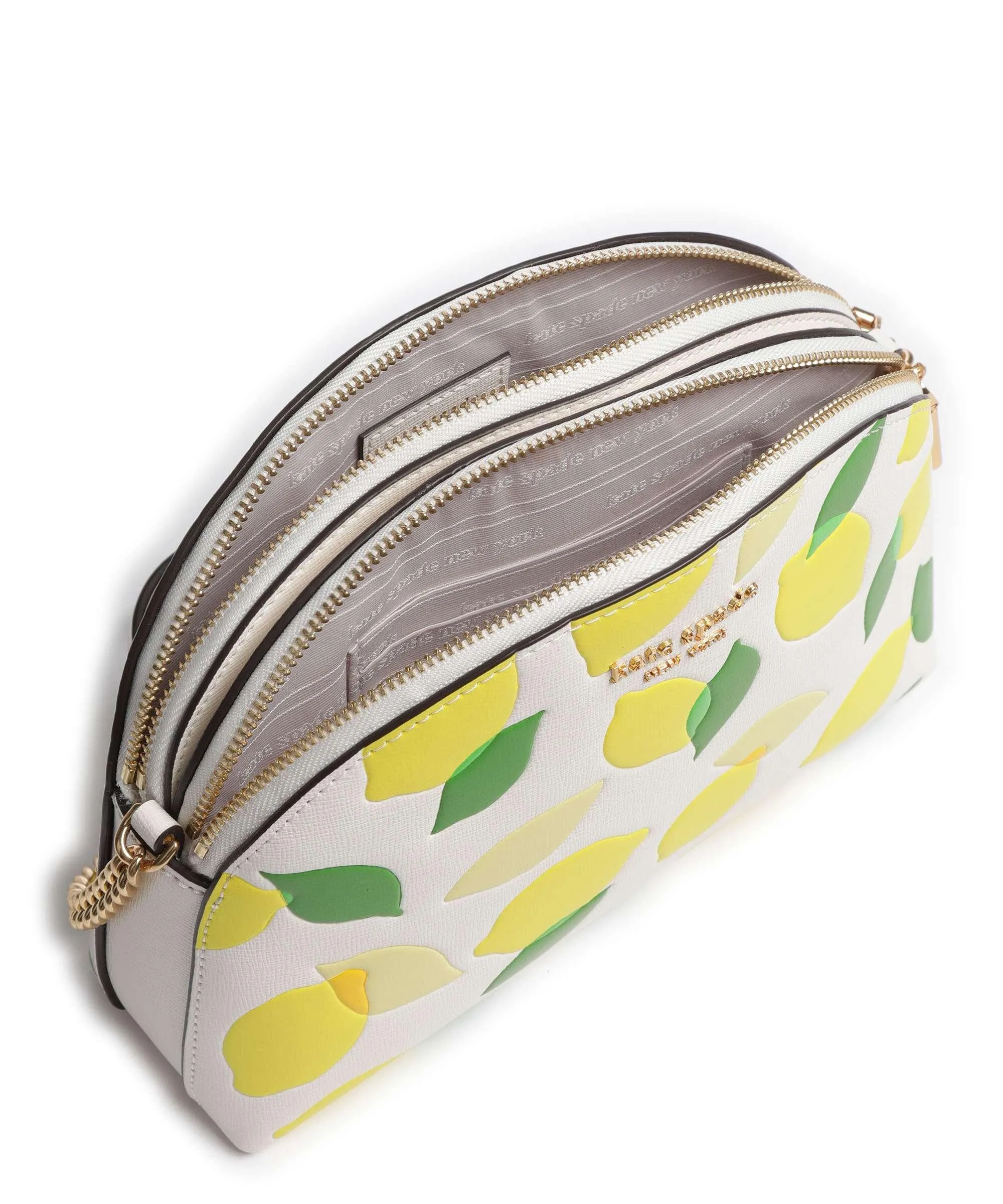  Kate Spade New York Morgan Lemon Toss Borsa a tracolla saffiano leather bianco  