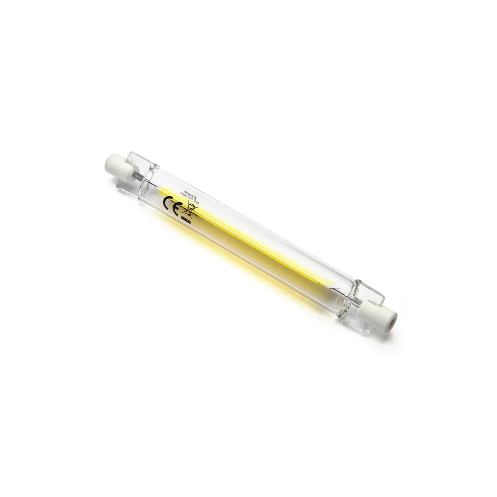 Lampadina Led R7S Lineare 118mm 9W COB in vetro Bianco freddo 6500K Aigostar