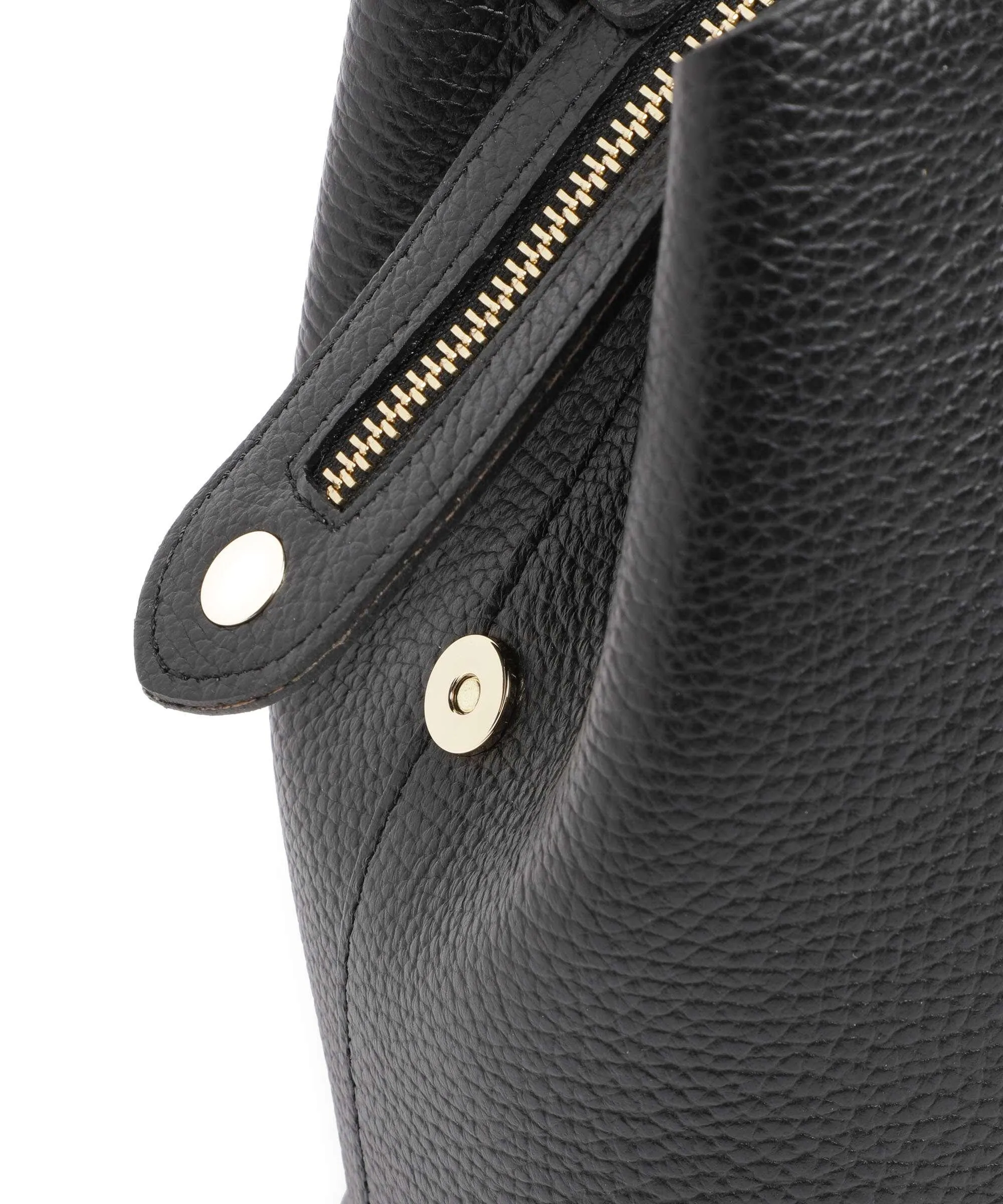  Lancaster Foulonne Double Borsa shopper pelle di vacchetta grana nero  