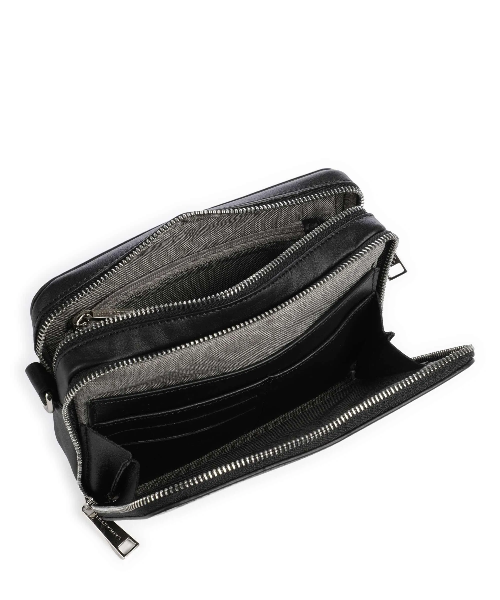  Lancaster Paris Borsa a tracolla pelle di vacchetta finemente grana nero  
