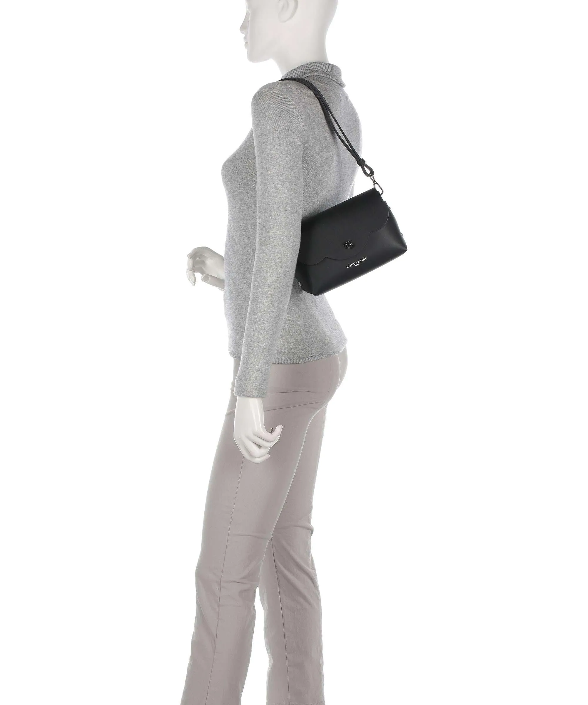  Lancaster Pur & Element City Flore Borsa a tracolla pelle bovina nero  