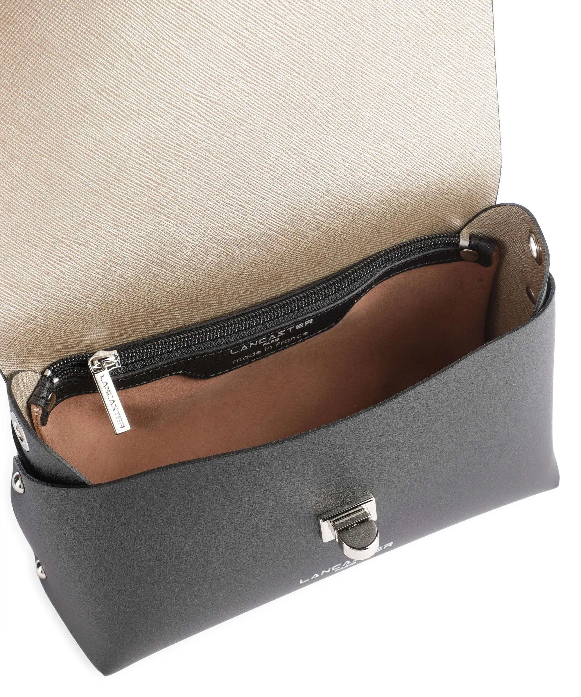  Lancaster Pur & Element City Flore Borsa a tracolla pelle bovina nero  