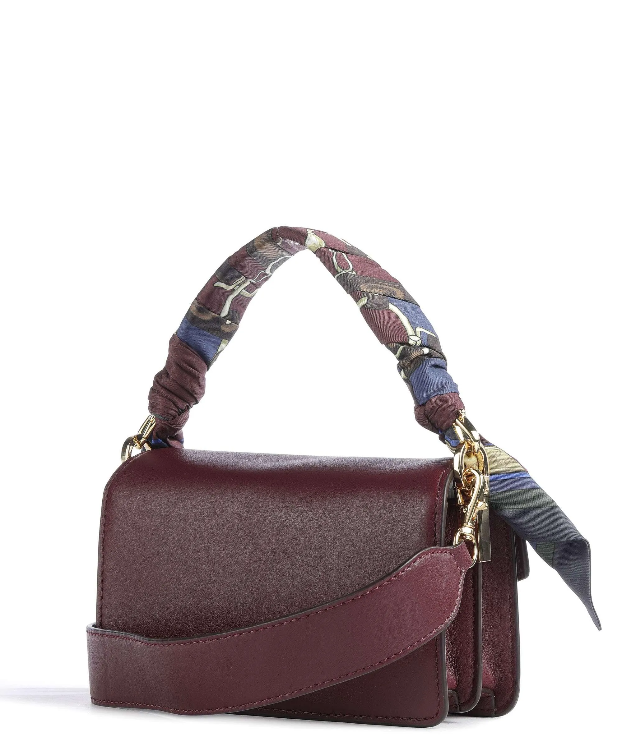  Lauren Ralph Lauren Tayler 19 Borsa a tracolla pelle di vacchetta finemente grana rosso scuro  