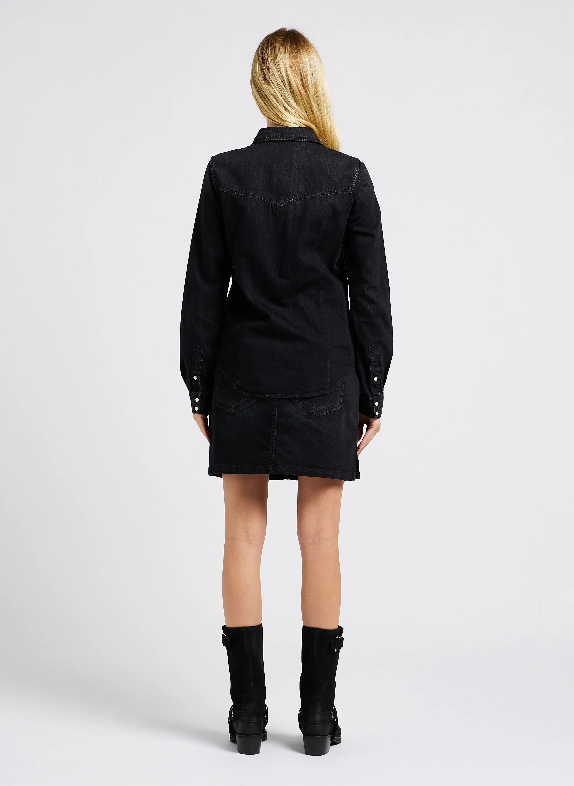  LE TEMPS DES CERISES   JUANITA - Camicia dritta collo classico in cotone | Nero