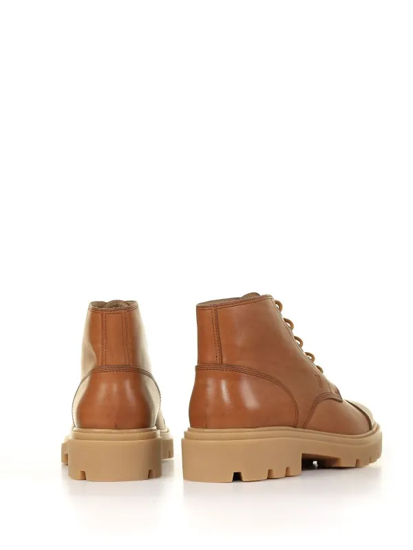 Leather ankle boots