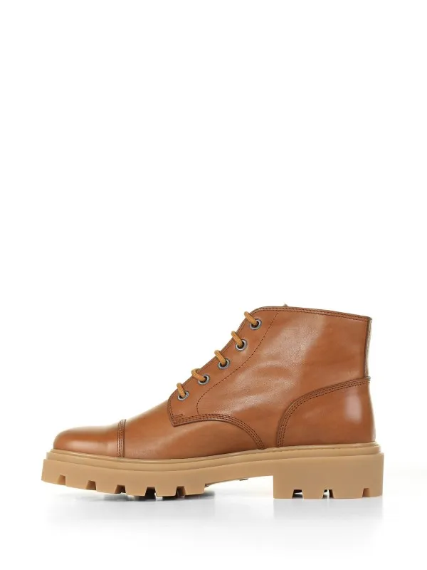 Leather ankle boots