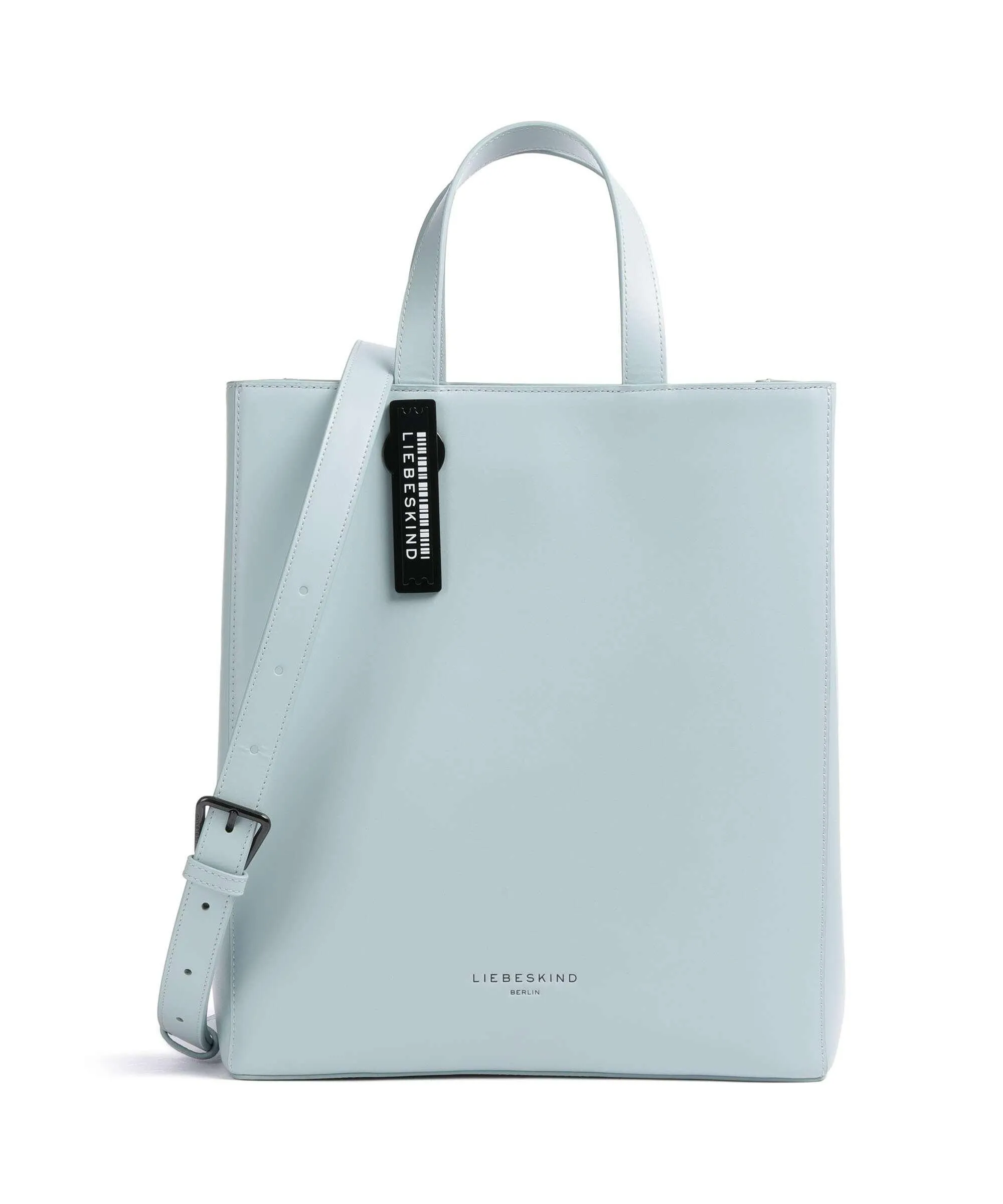  Liebeskind Paper Bag Carter M Borsa a mano pelle liscia blu chiaro  