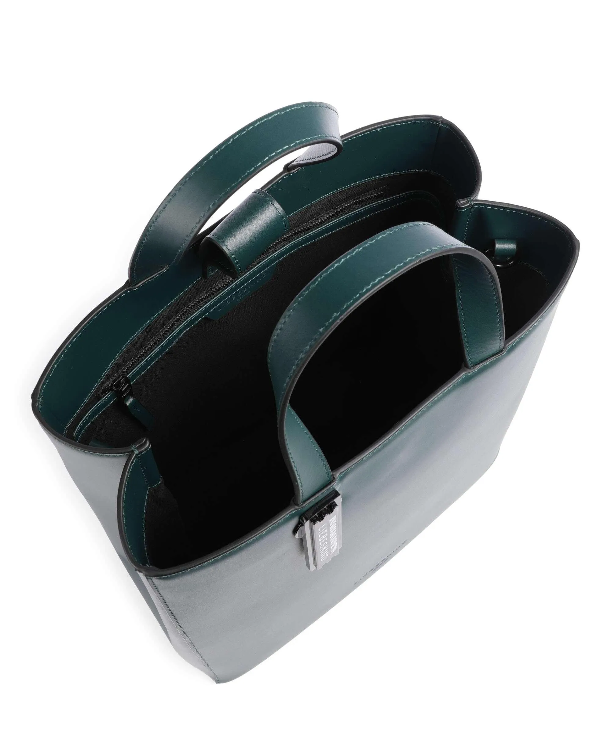  Liebeskind Paper Bag Carter M Borsa a mano pelle liscia verde scuro  