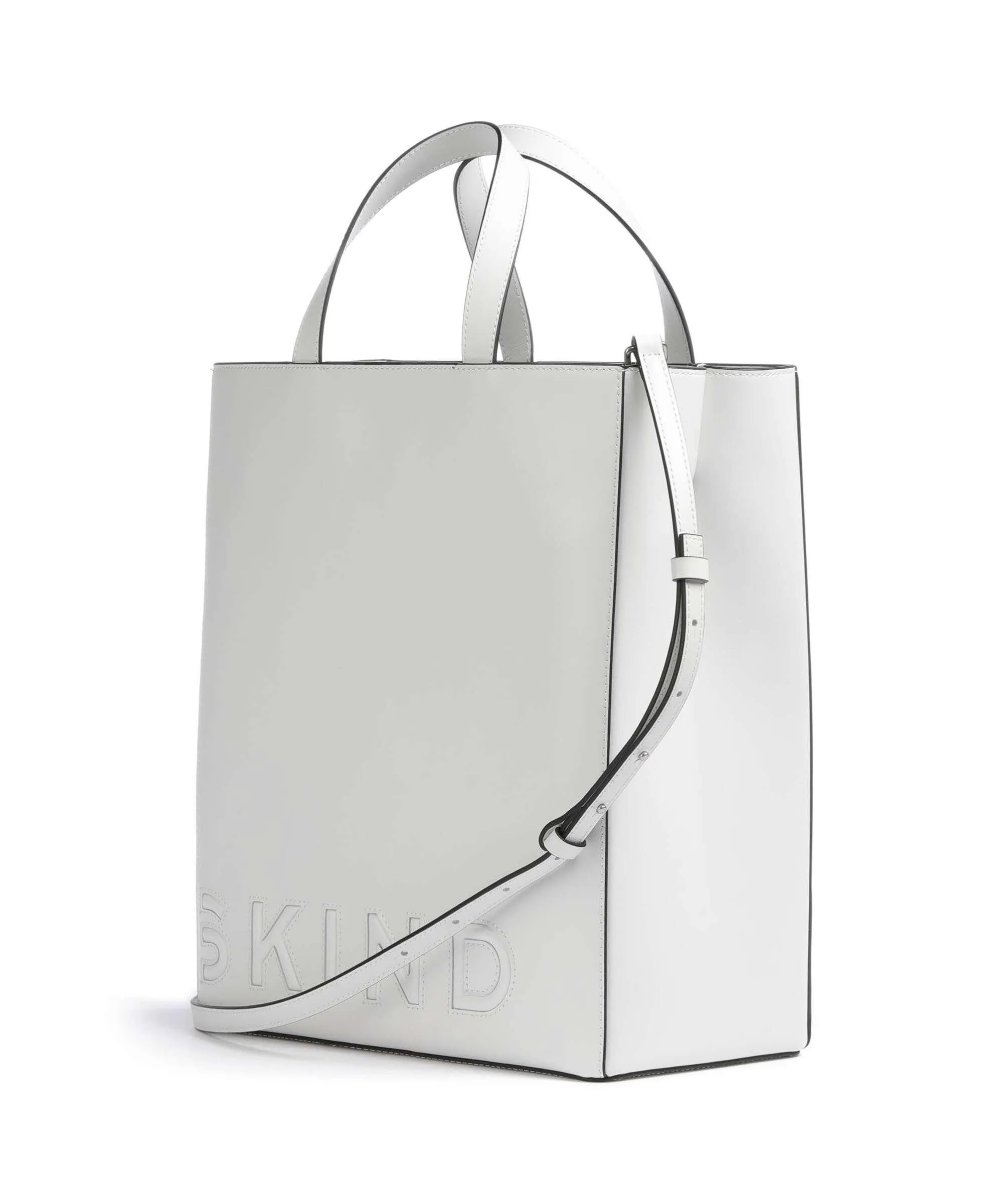  Liebeskind Paper Bag Logo Carter M Borsa a mano pelle liscia bianco  