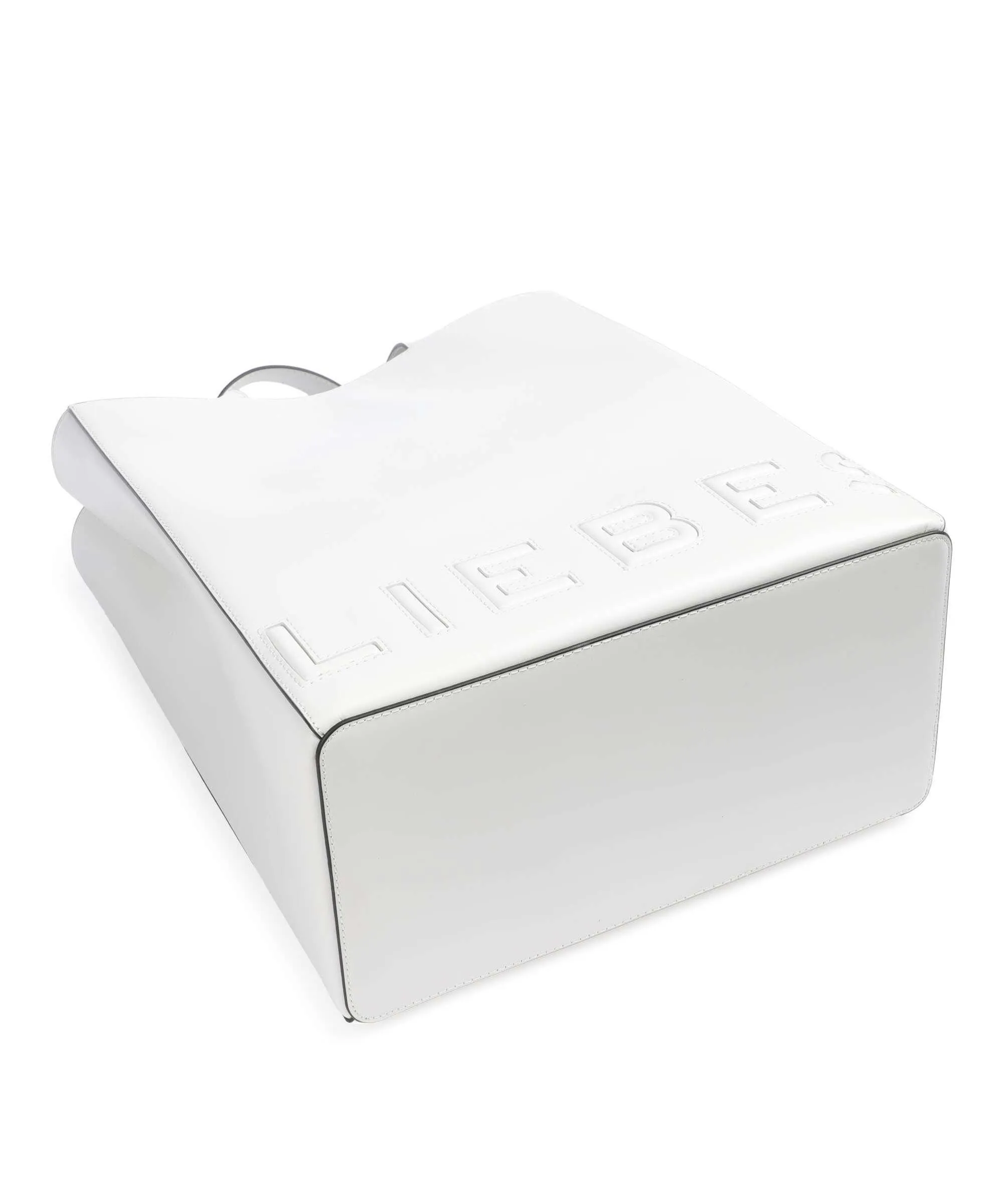  Liebeskind Paper Bag Logo Carter M Borsa a mano pelle liscia bianco  