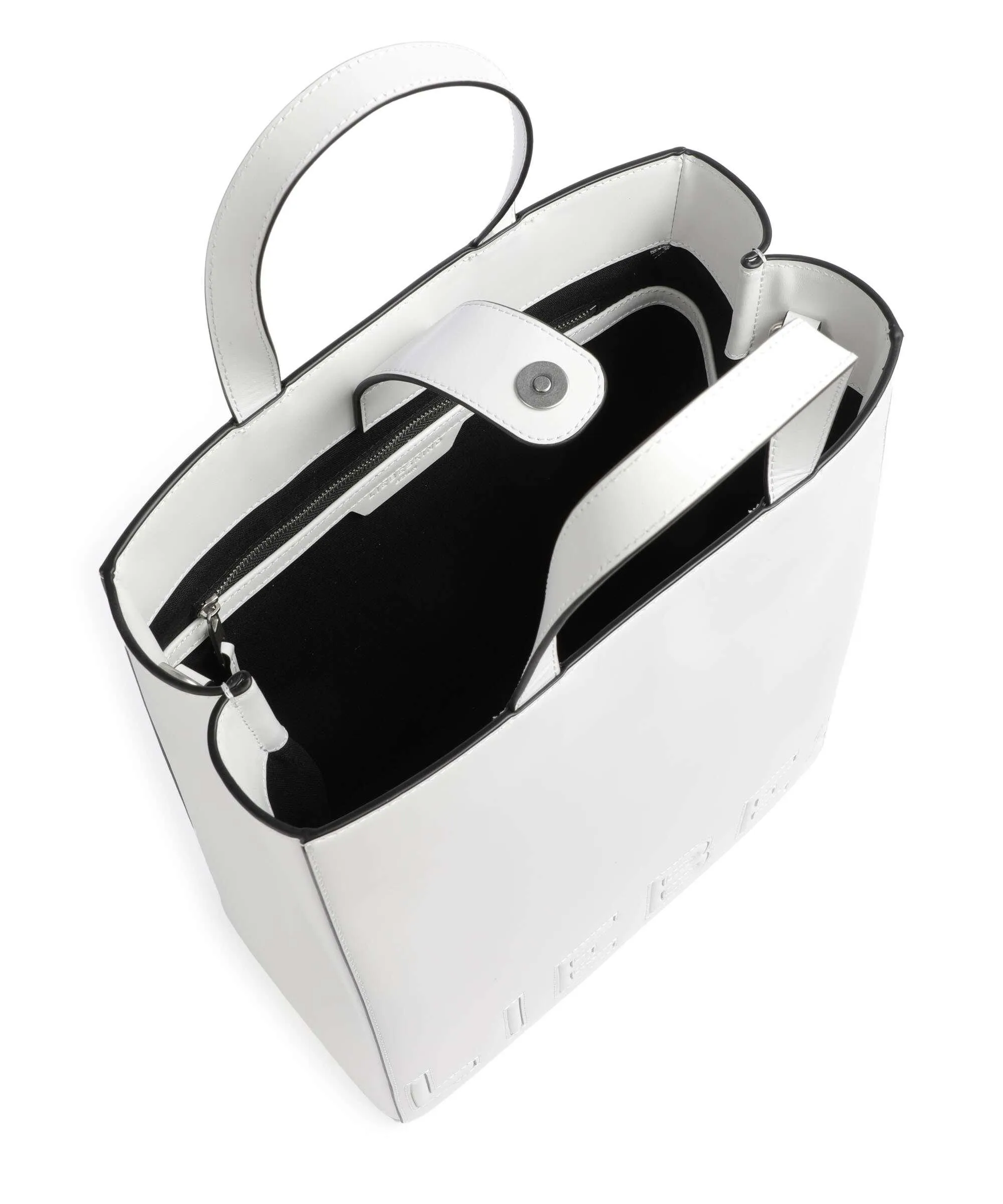  Liebeskind Paper Bag Logo Carter M Borsa a mano pelle liscia bianco  