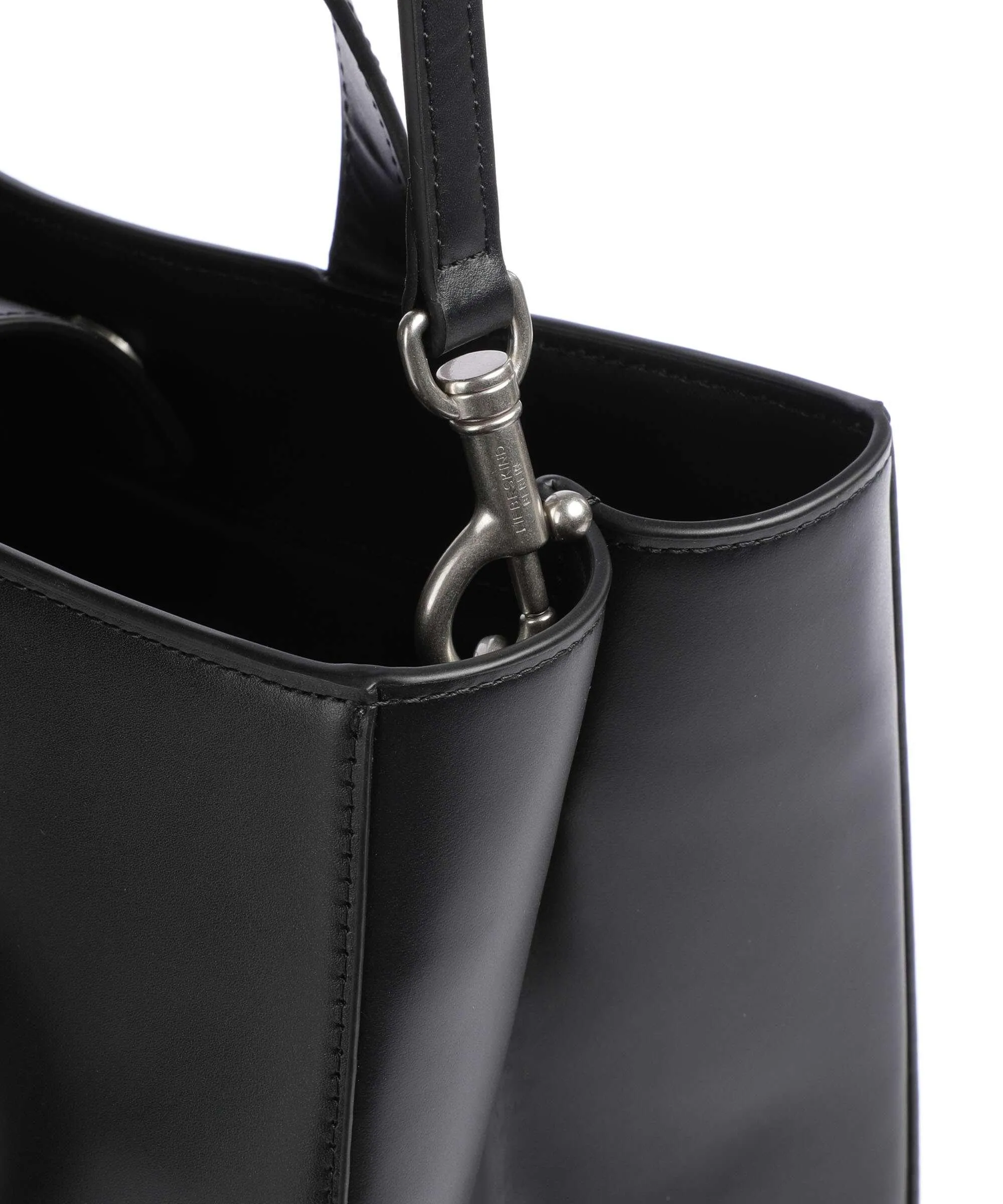  Liebeskind Paper Bag Logo Carter M Borsa a mano pelle liscia nero  