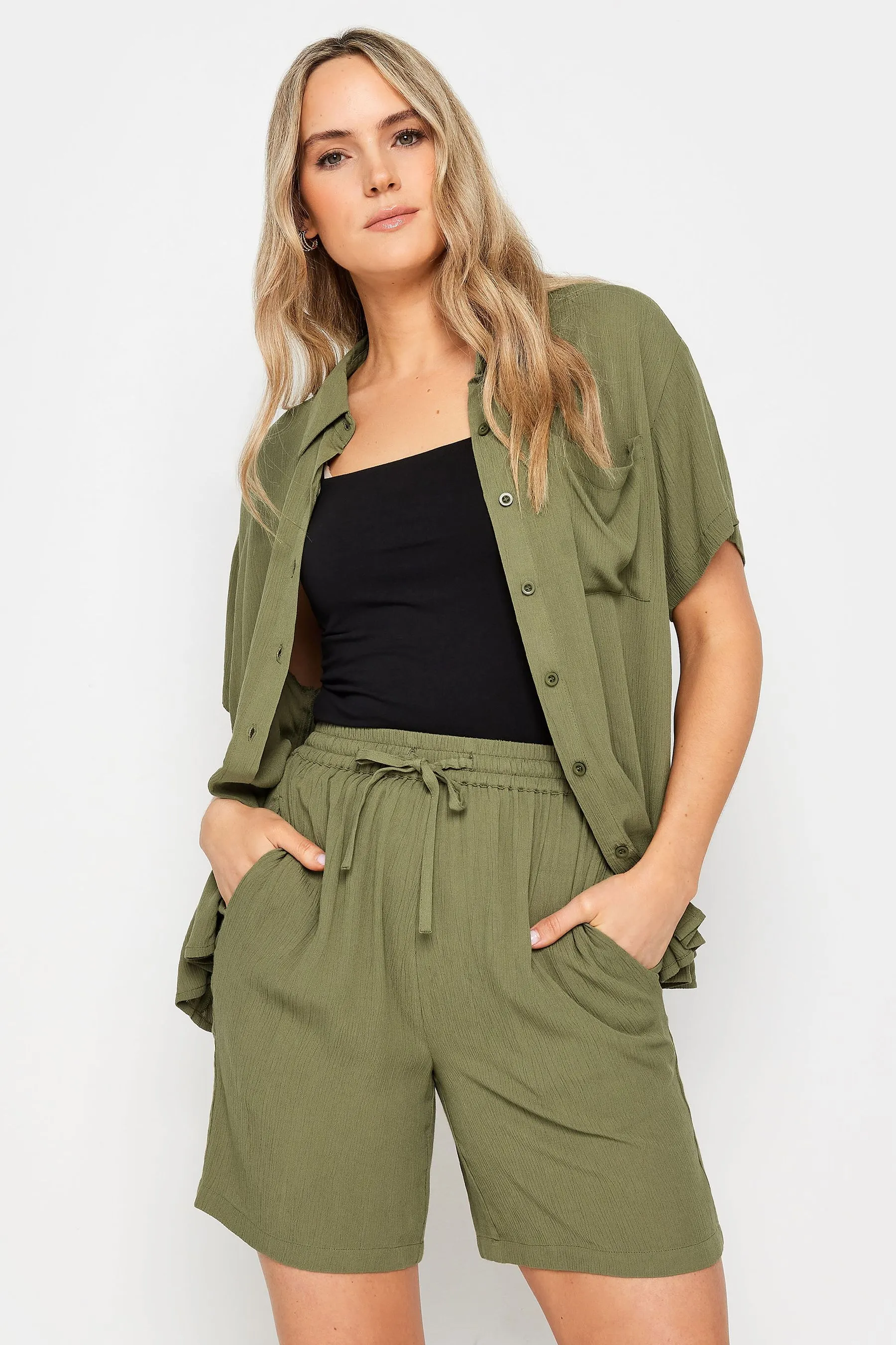 Long Tall Sally - Shorts in tessuto stropicciato