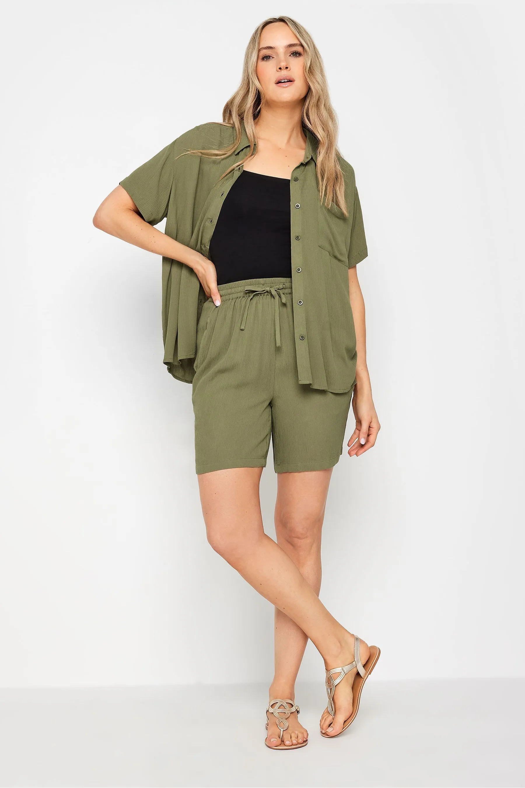 Long Tall Sally - Shorts in tessuto stropicciato