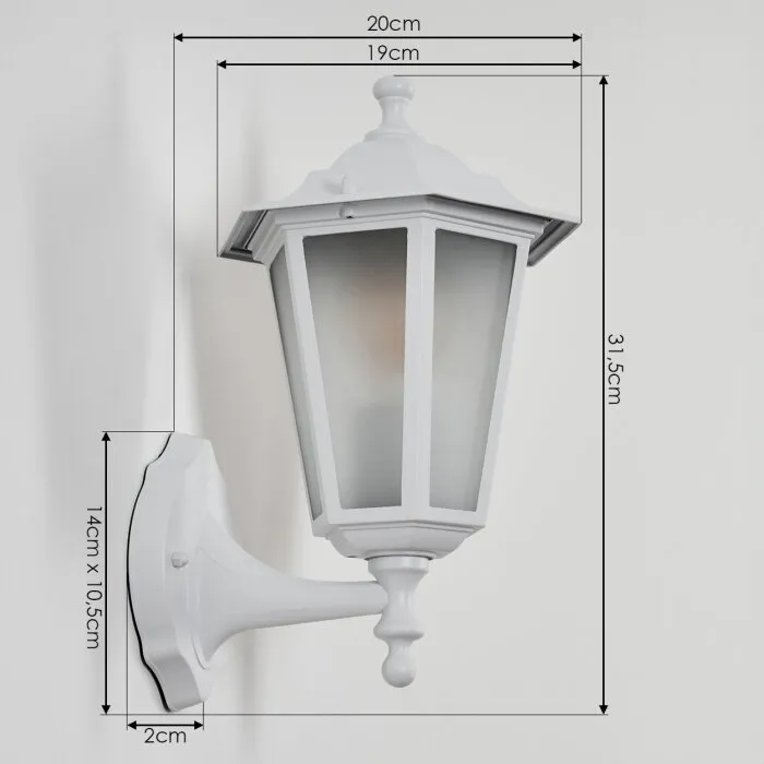 Loria Applique da esterno Bianco, 1-Luce