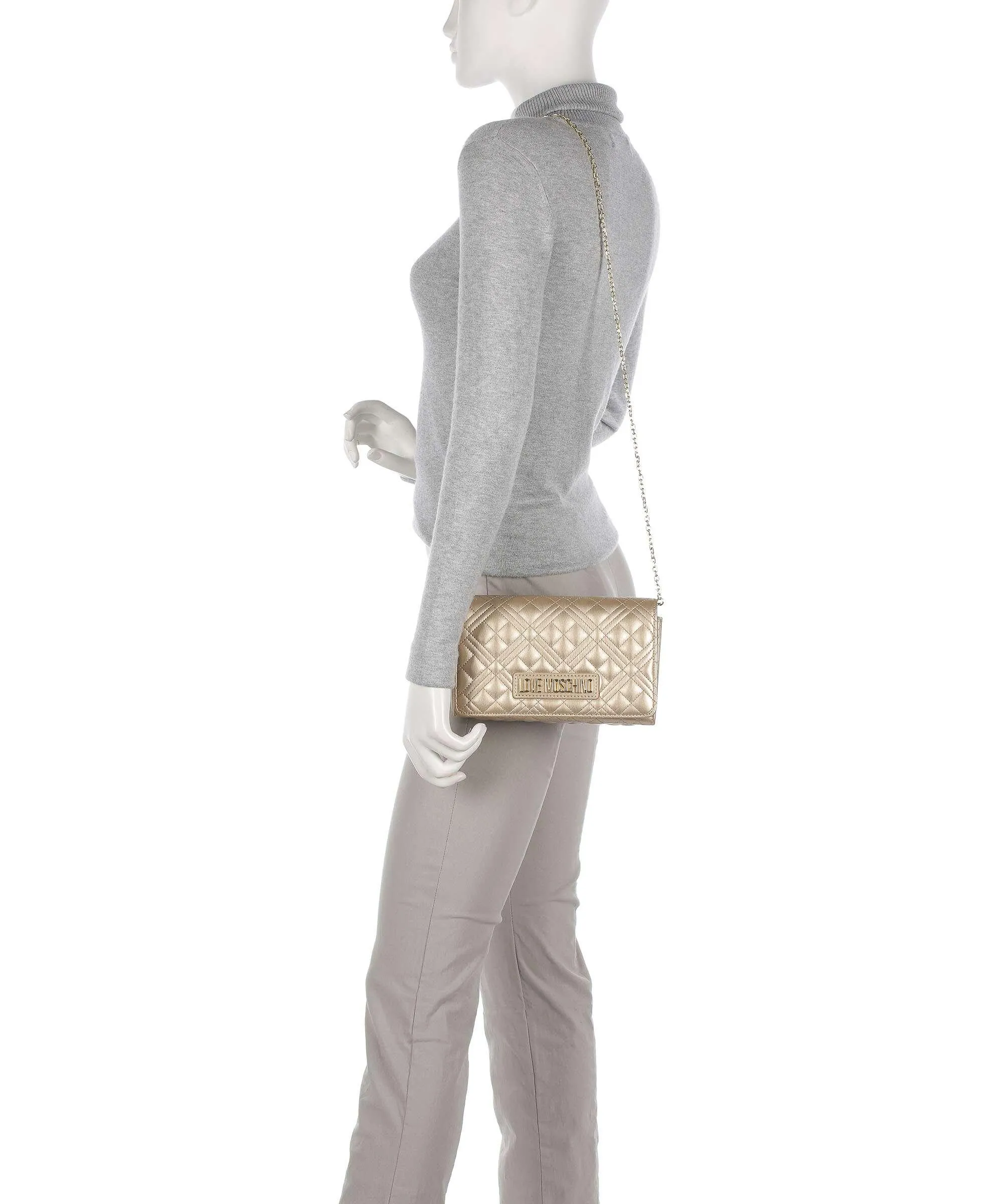  Love Moschino Smart Daily Borsa a tracolla pelle sintetica oro  