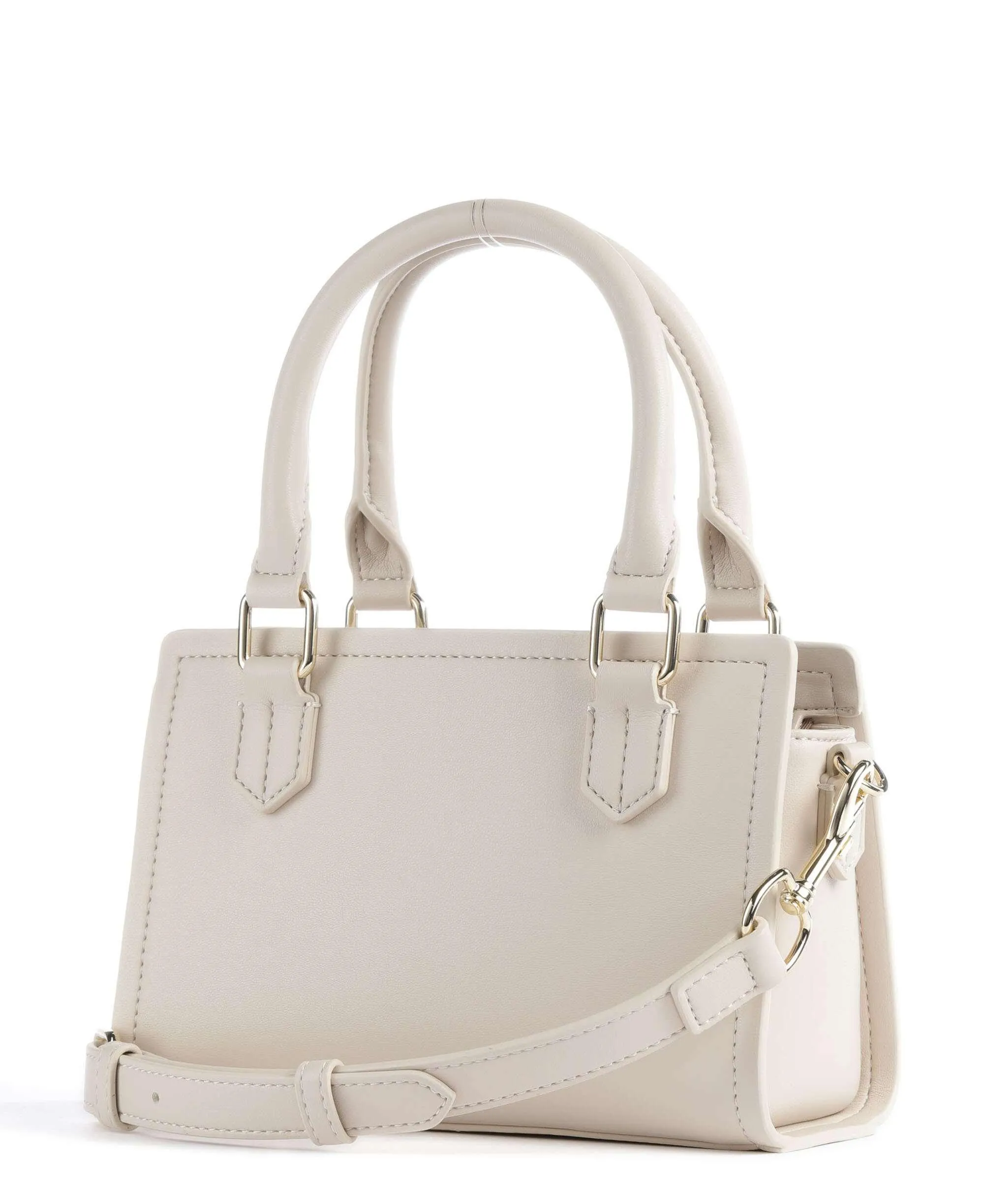  Love Moschino Strass Heart Chain Borsa a mano pelle sintetica beige  